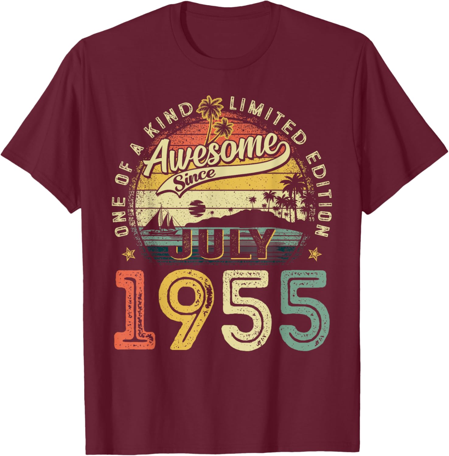 Vintage 70th Birthday T-Shirt for Men Born in July 1955 - Perfect Gift! - 5