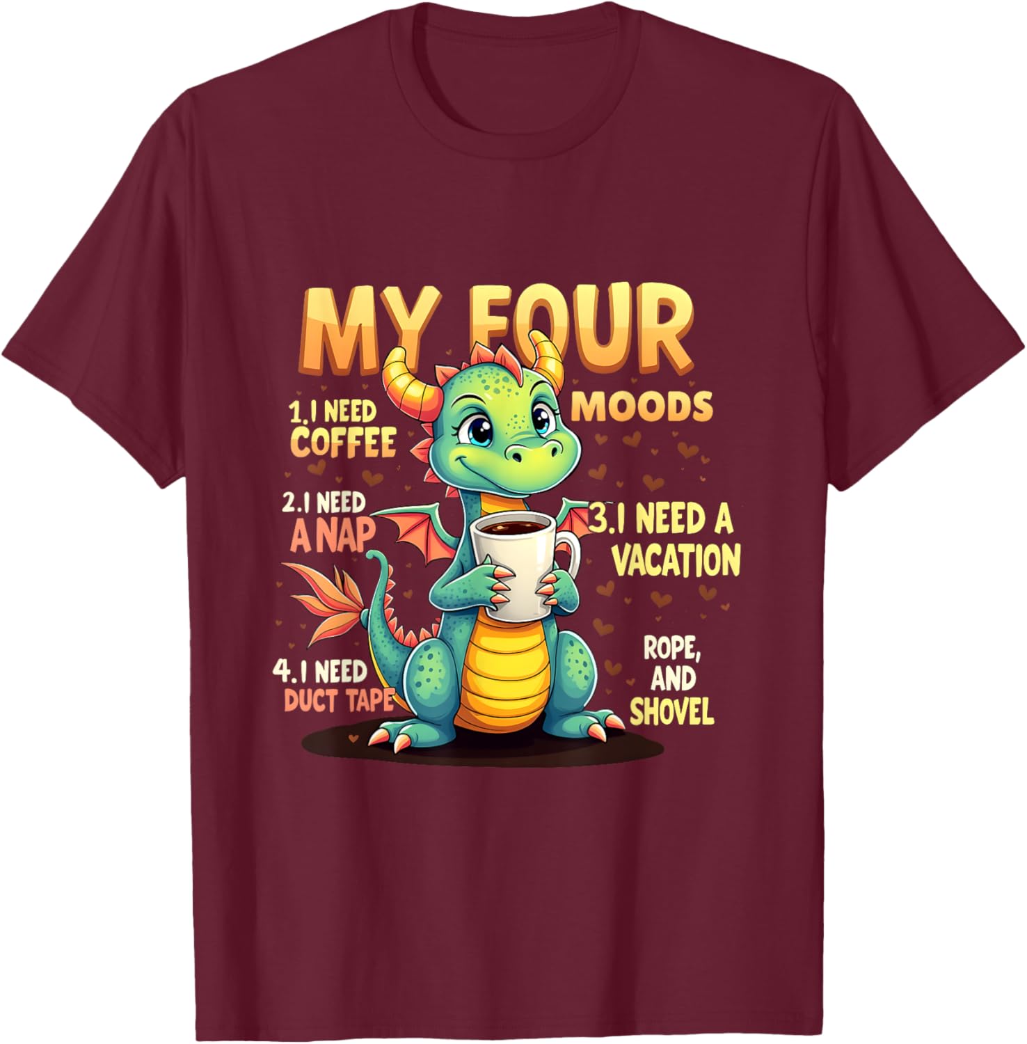 I Need A Nap Dragon Coffee Lover T-Shirt for Coffee Enthusiasts - 5