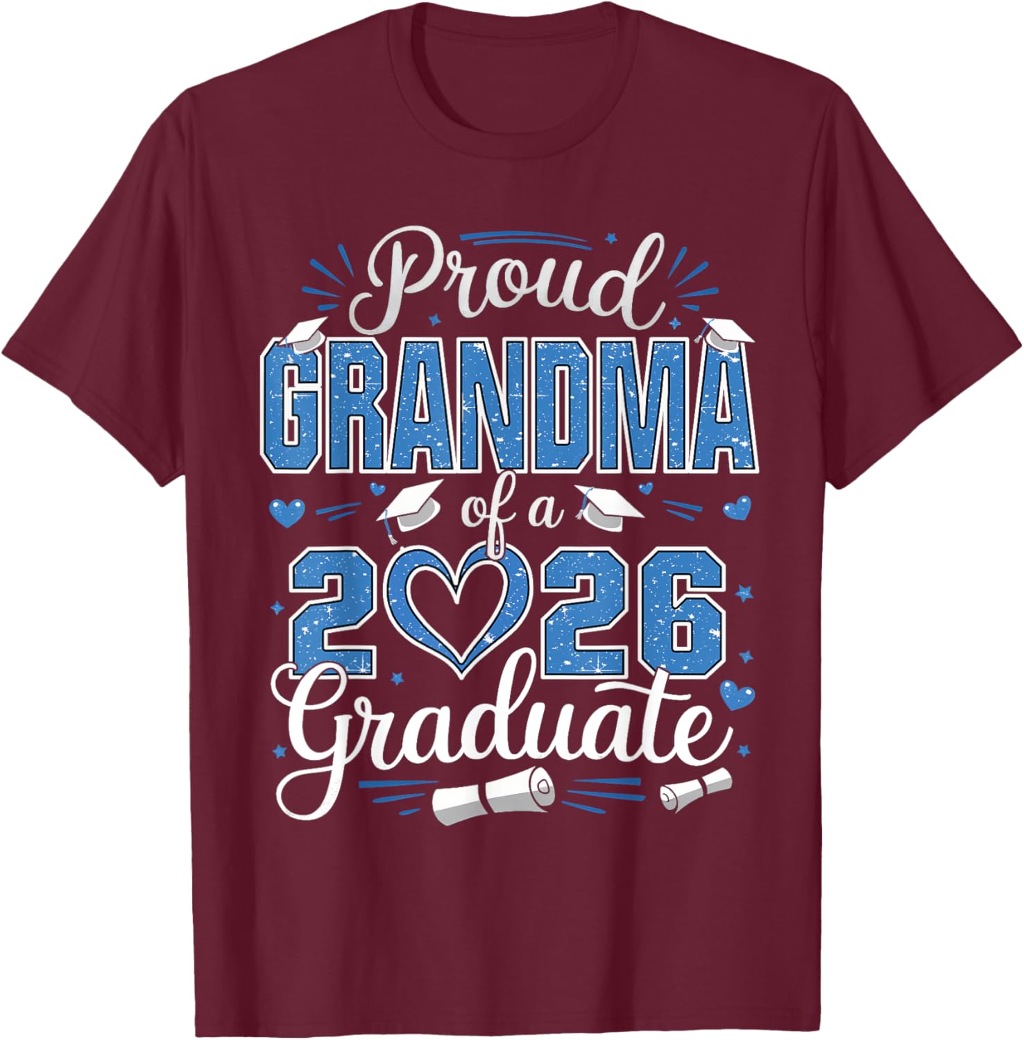 Proud Grandma Class of 2026 Graduate Senior T-Shirt for Grandma - 15