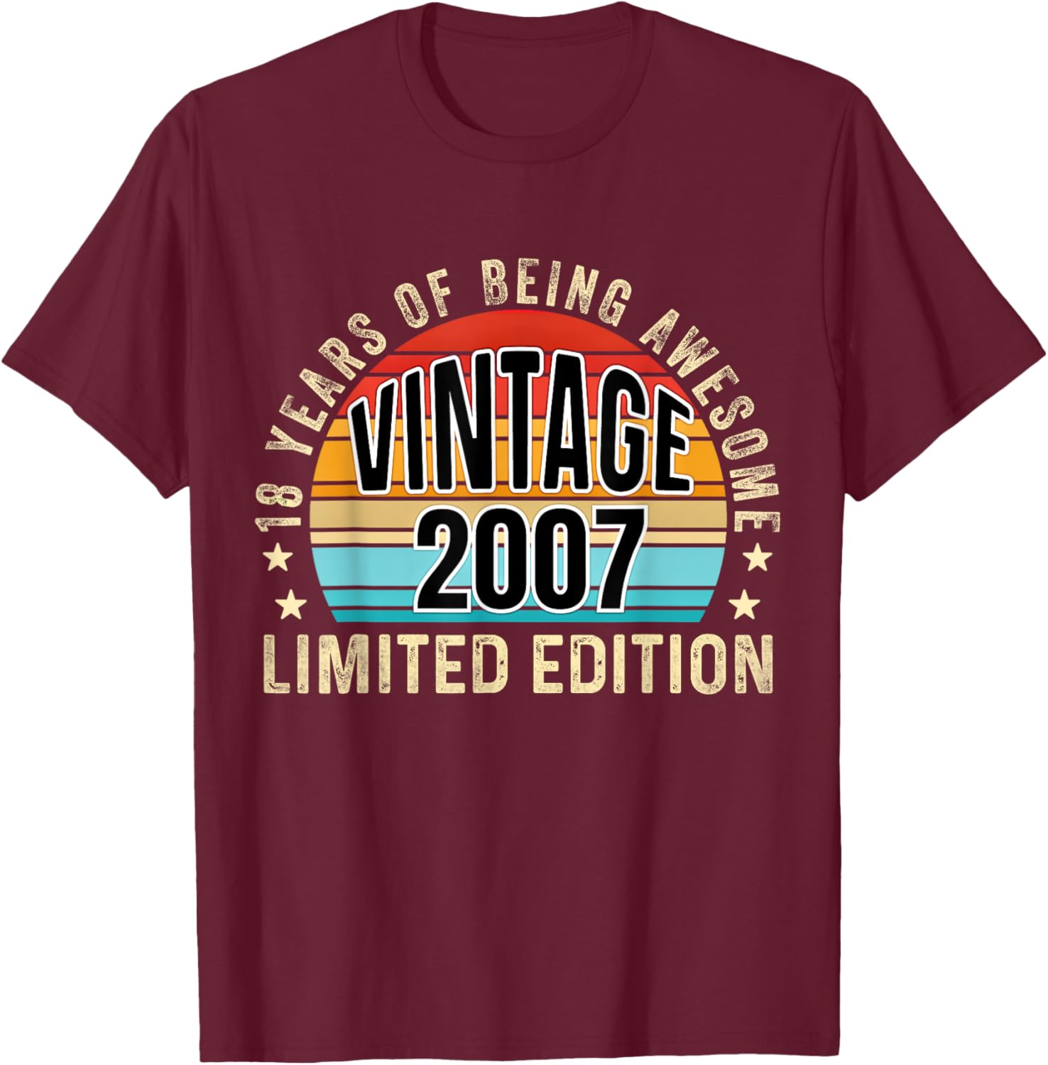 Vintage 2007 Limited Edition 18th Birthday T-Shirt for Celebrations - 8
