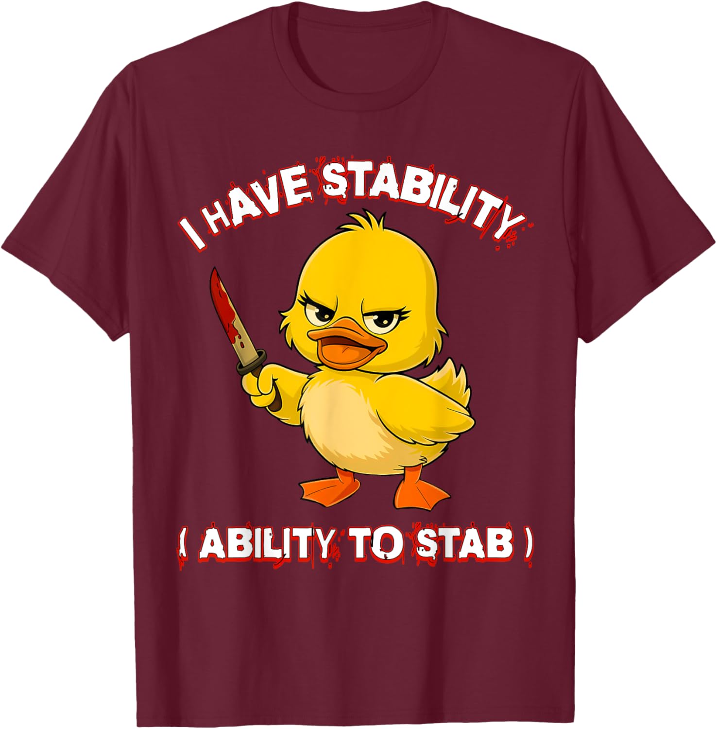 Funny Sarcastic Stability Ability Duck Meme T-Shirt for Unique Style - 21