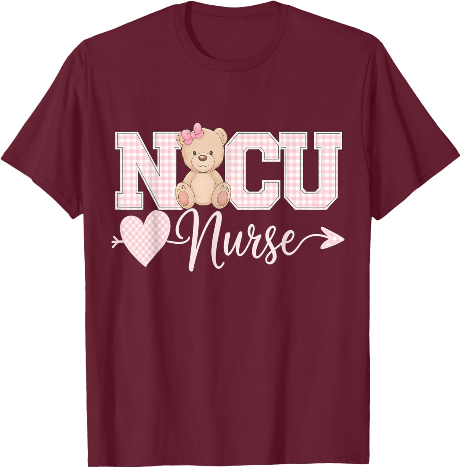 Coquette Bow NICU Nurse T-Shirt for Caring Neonatal ICU RNs - 4