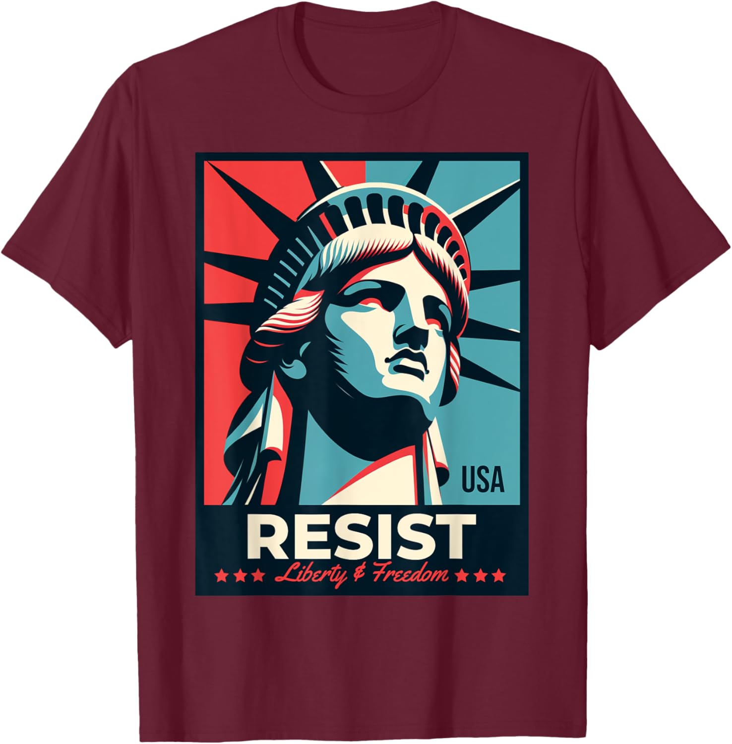 Resist T-Shirt with Statue of Liberty Design - Stylish Activist Apparel - 19