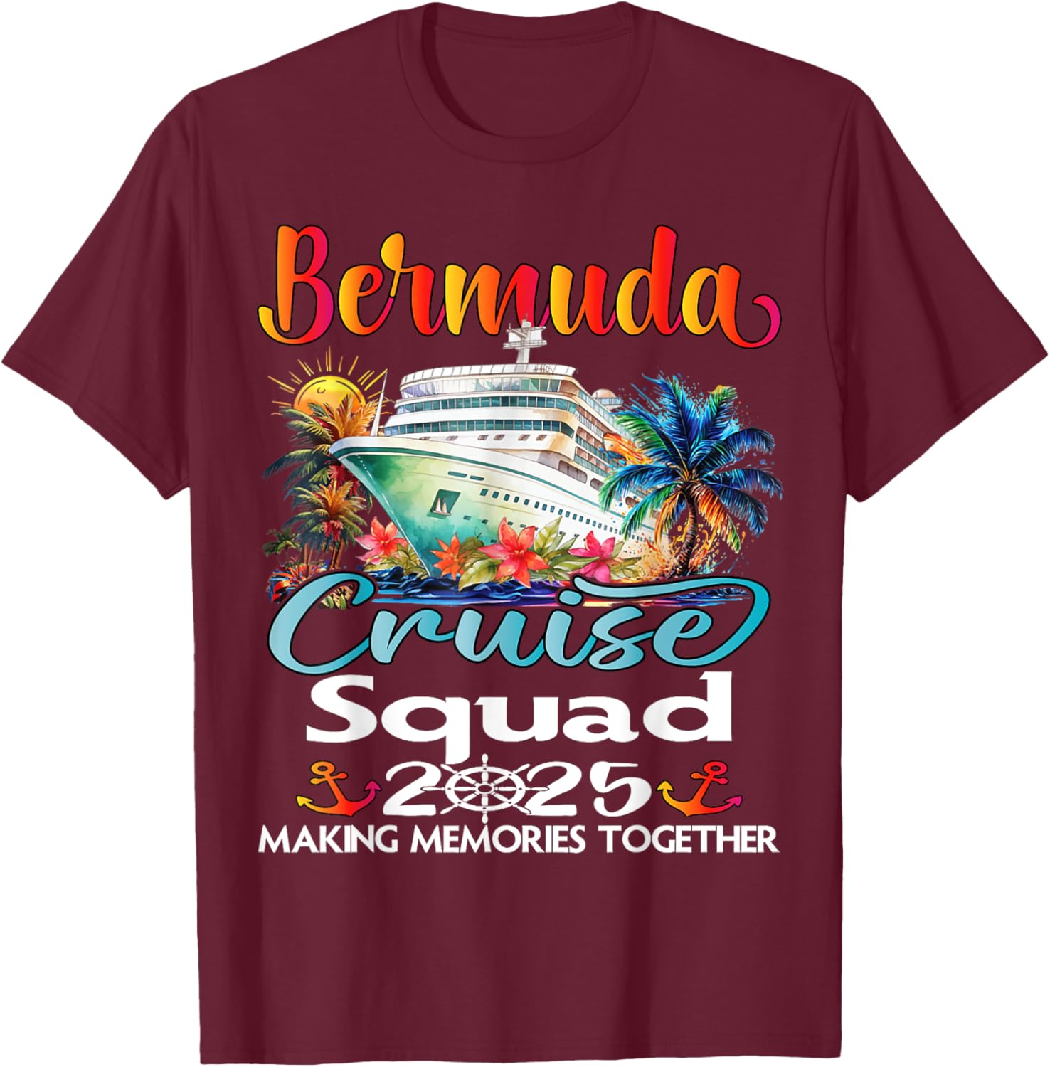 Bermuda Cruise Squad 2025 Family T-Shirt for Fun Adventures at Sea - 16