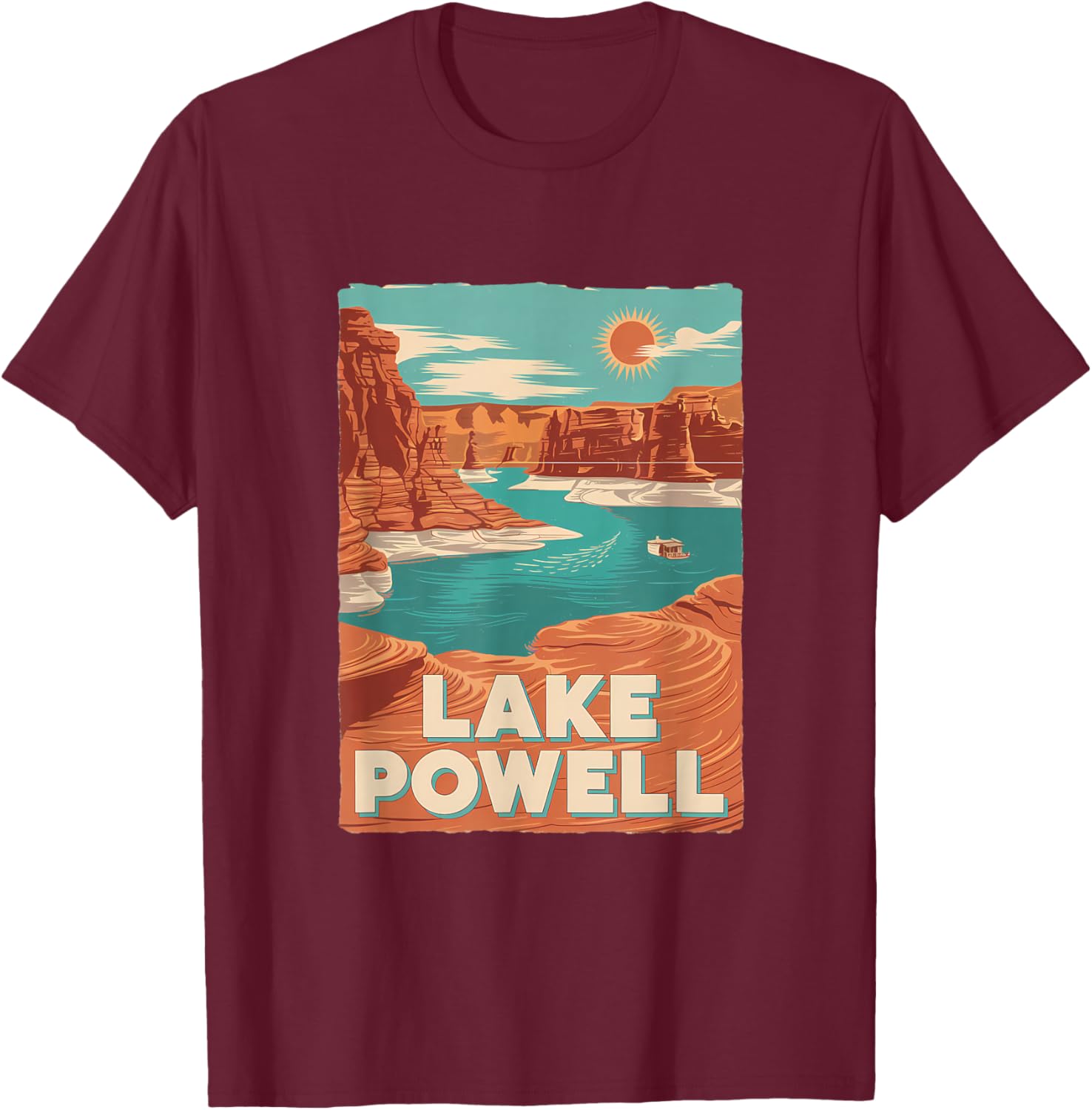 Lake Powell Vintage Canyon Sun Adventure T-Shirt for Outdoor Lovers - 27