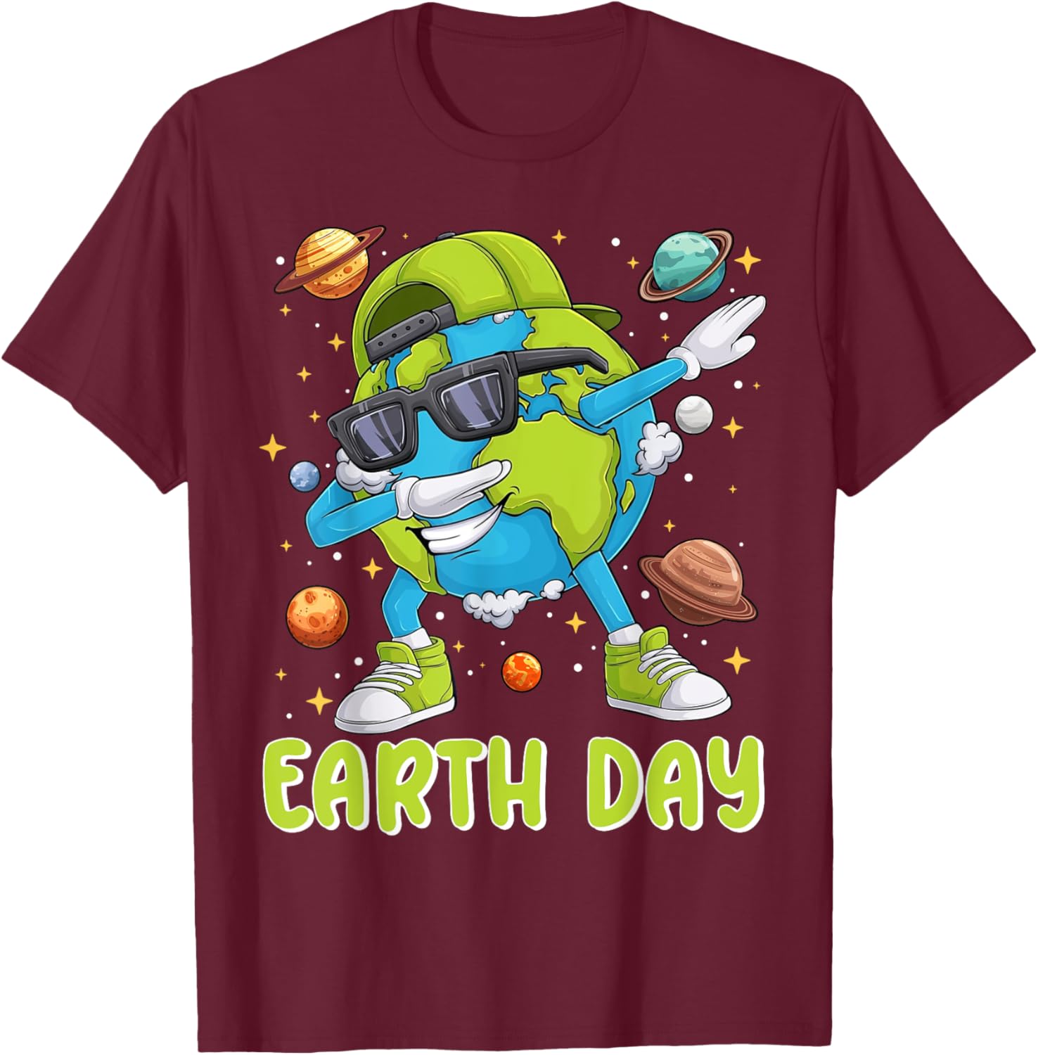 Cute Dabbing Earth Day 2025 T-Shirt for Kids and Toddlers - 7
