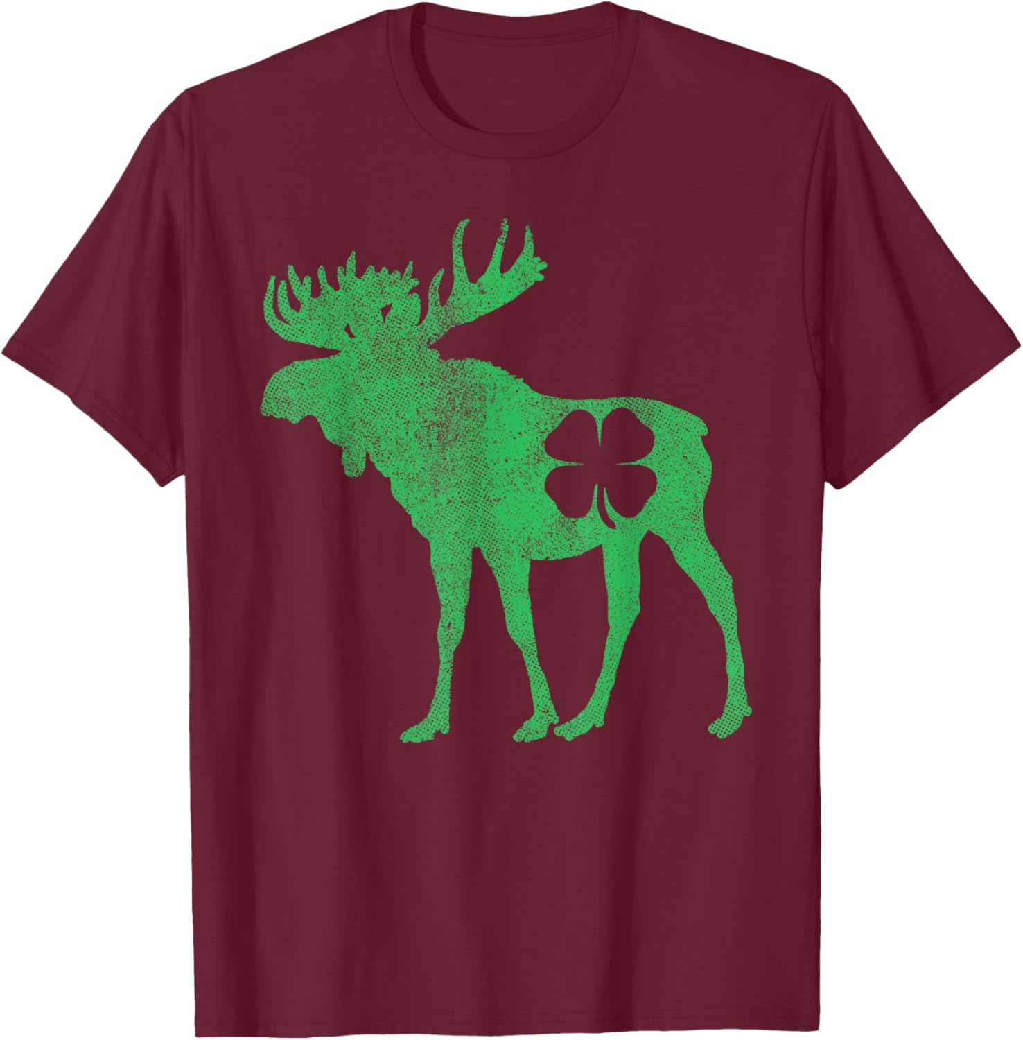 Funny Moose Shamrock St Patricks Day T-Shirt for Irish Celebration - 1