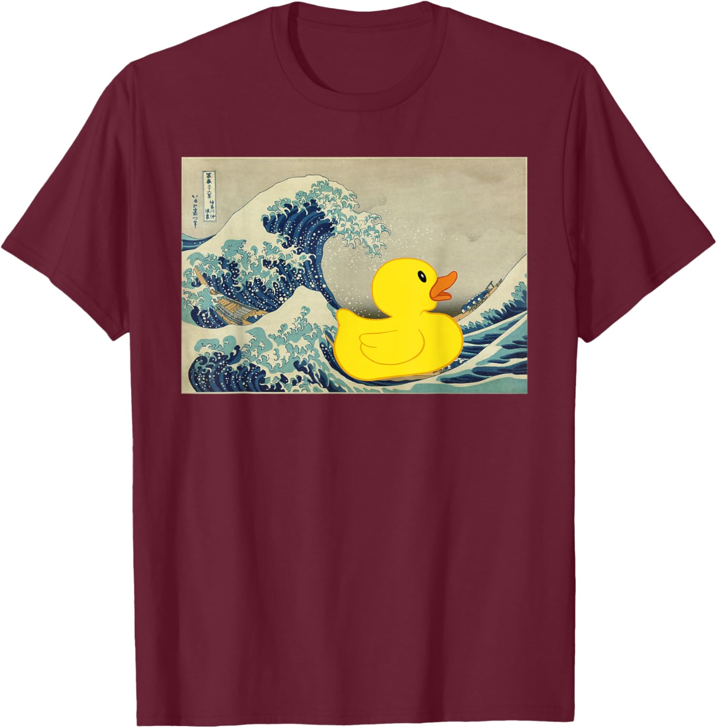 Rubber Duck on Great Wave T-Shirt – Fun and Unique Beachwear Style - 12