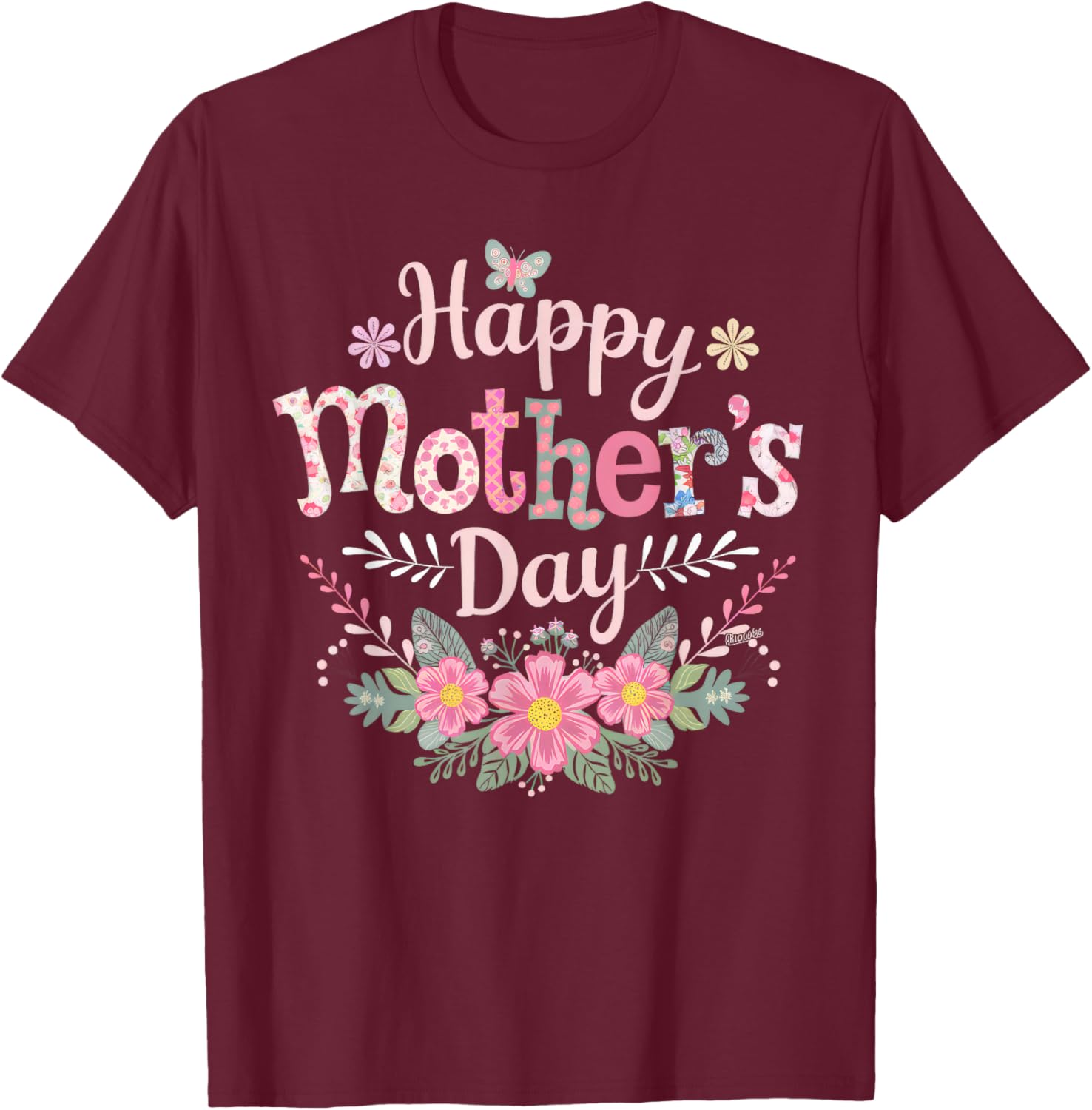 Cute Floral Happy Mother's Day T-Shirt for Moms and Grandmas 2025 - 6