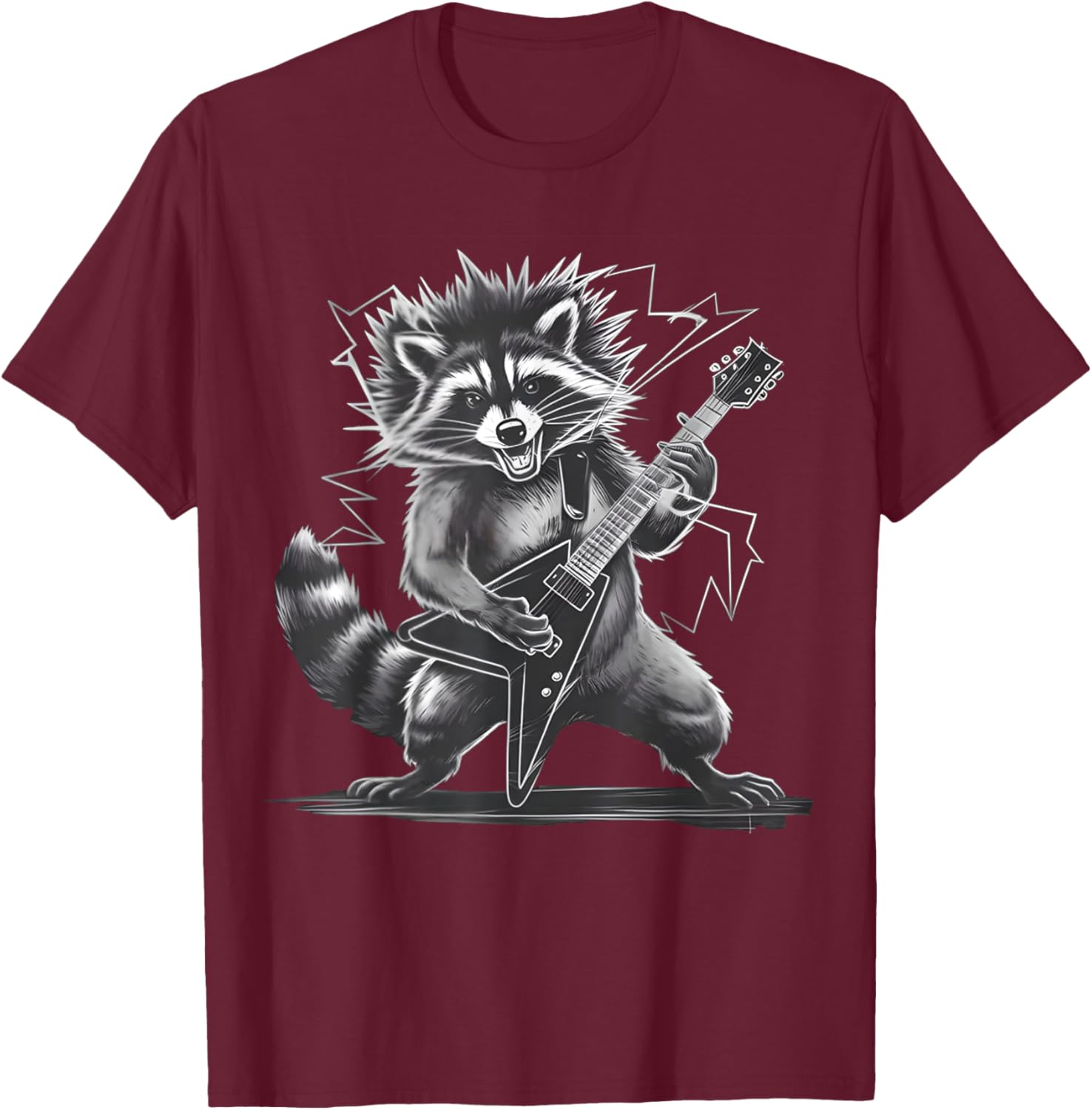 Funny Raccoon Rock and Roll T-Shirt for Men, Women, and Kids - 3
