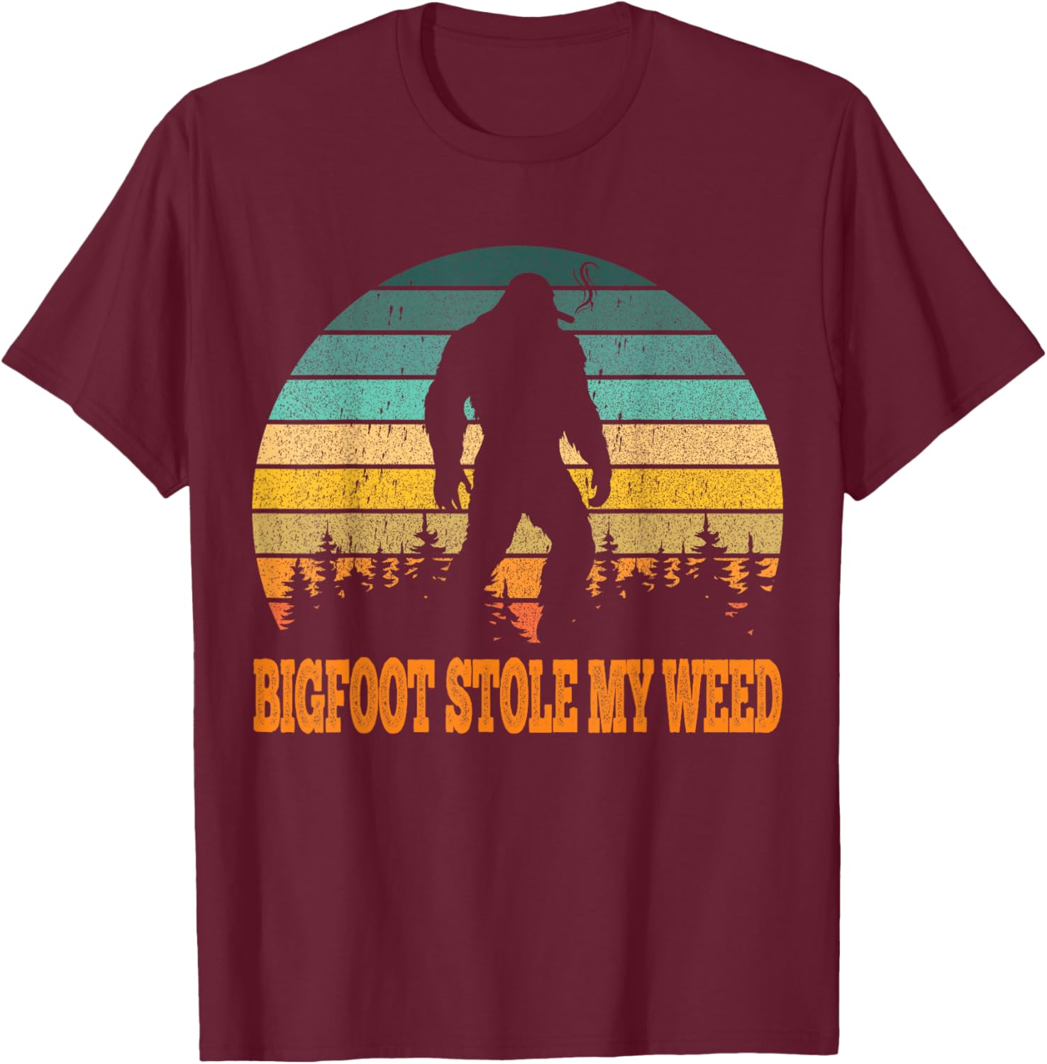 Vintage Bigfoot Stole My Weed Funny T-Shirt for Men - Perfect Gift Idea - 10