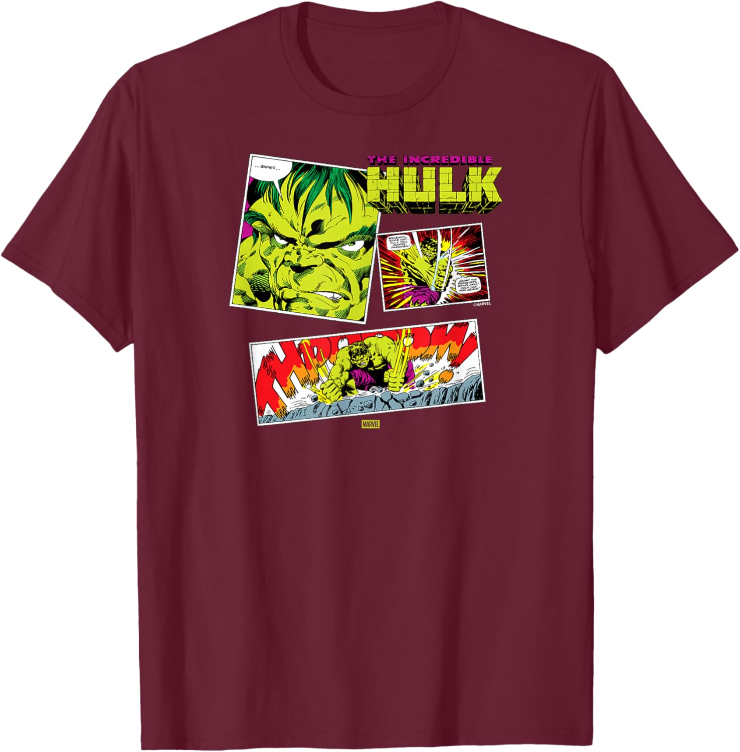 Marvel Hulk Comic Book Panel T-Shirt for Fans of Superhero Apparel - 5