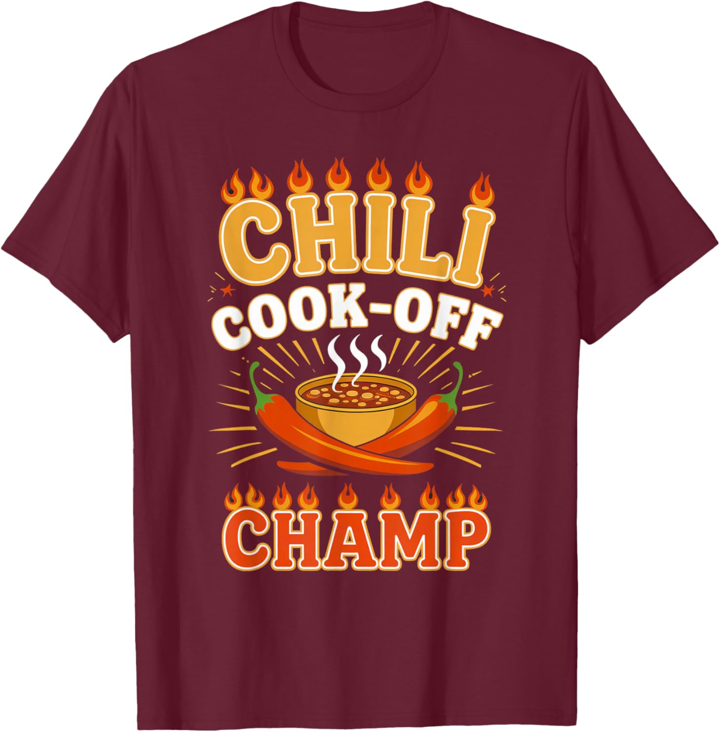 Chili Cook-Off Champion T-Shirt for Spicy Food Contest Lovers - 10