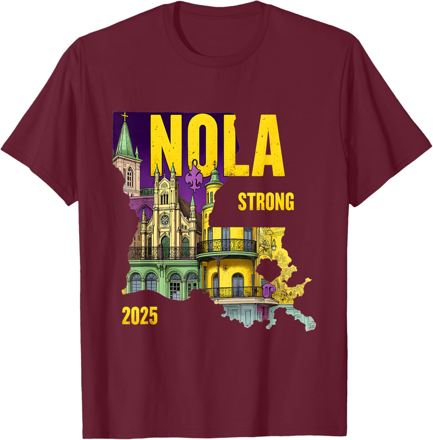 New Orleans Traveling Lovers Costume T-Shirt We Stand NOLA Strong - 8