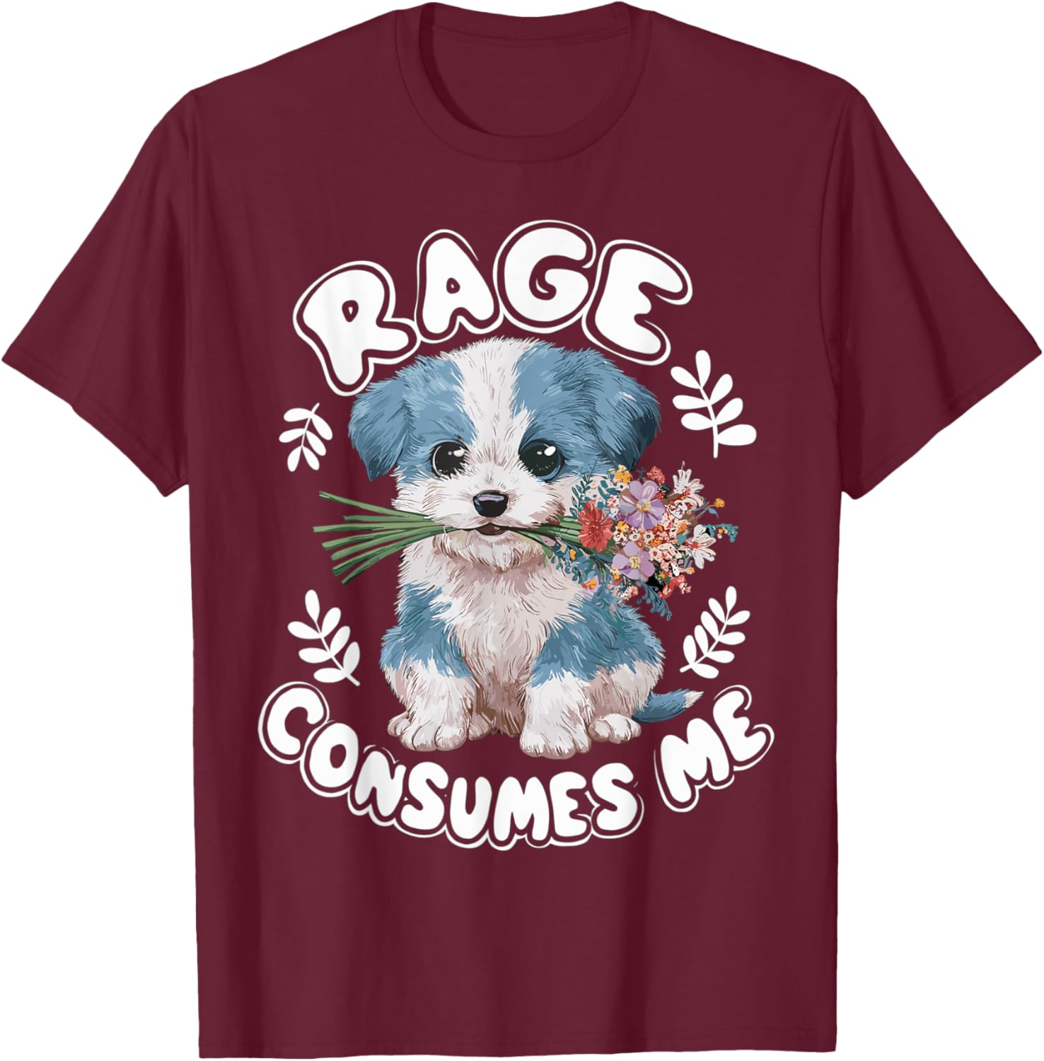 Cute Puppy Rage Cat Meme T-Shirt for Men and Women - Funny Gift Idea - 20