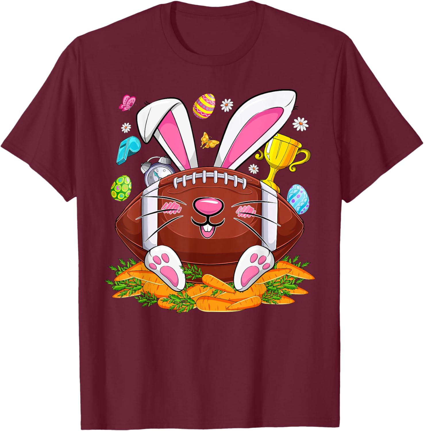 Funny Bunny Face Eggs T-Shirt for Men and Boys - Happy Easter Day Apparel - 3