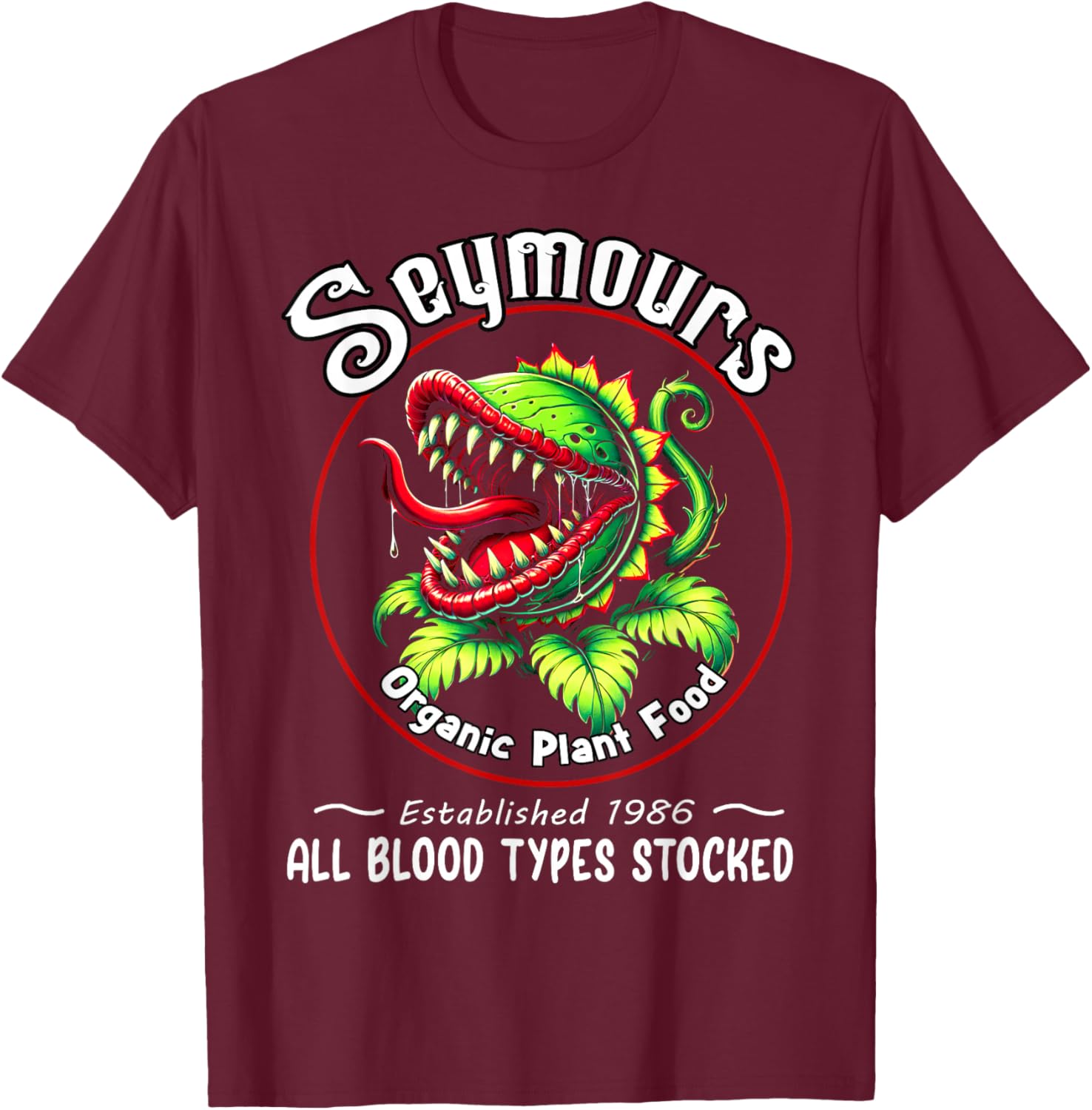 Organic Plant Food Horror Retro T-Shirt Fun Unique Apparel for Fans - 18