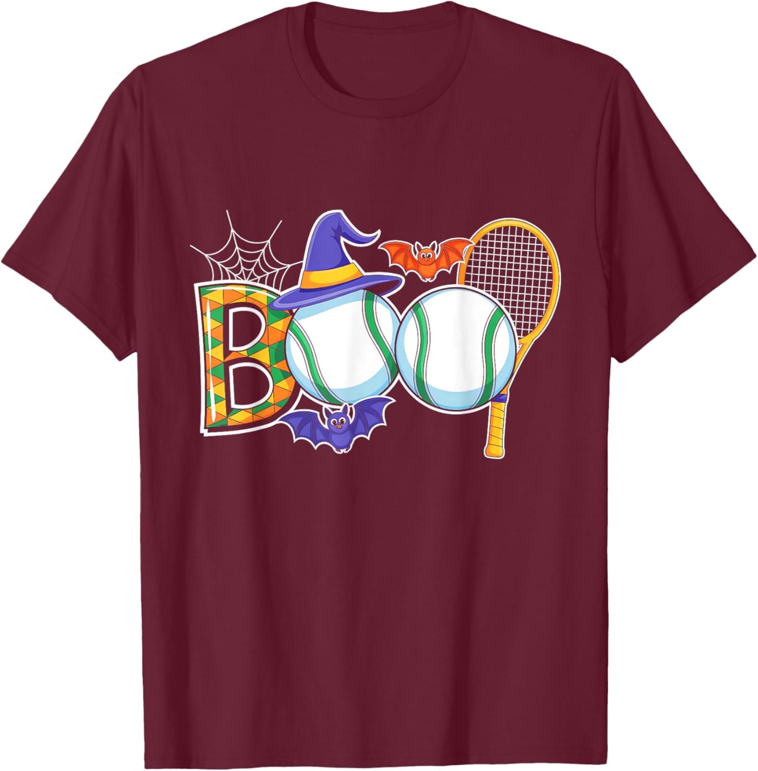 Creepy Pumpkin Tennis Lover T-Shirt for Halloween Fun and Sports Spirit - 8