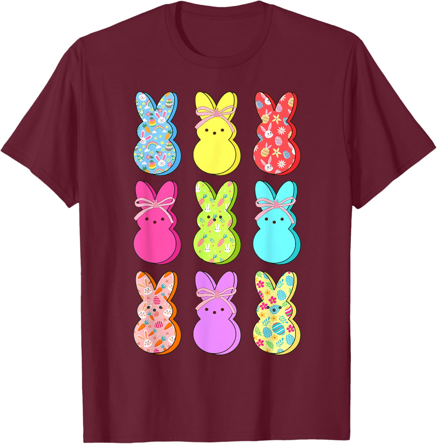 Easter Bunny Floral Bow T-Shirt for Rabbit Lovers - Perfect for Girls and Women - 22