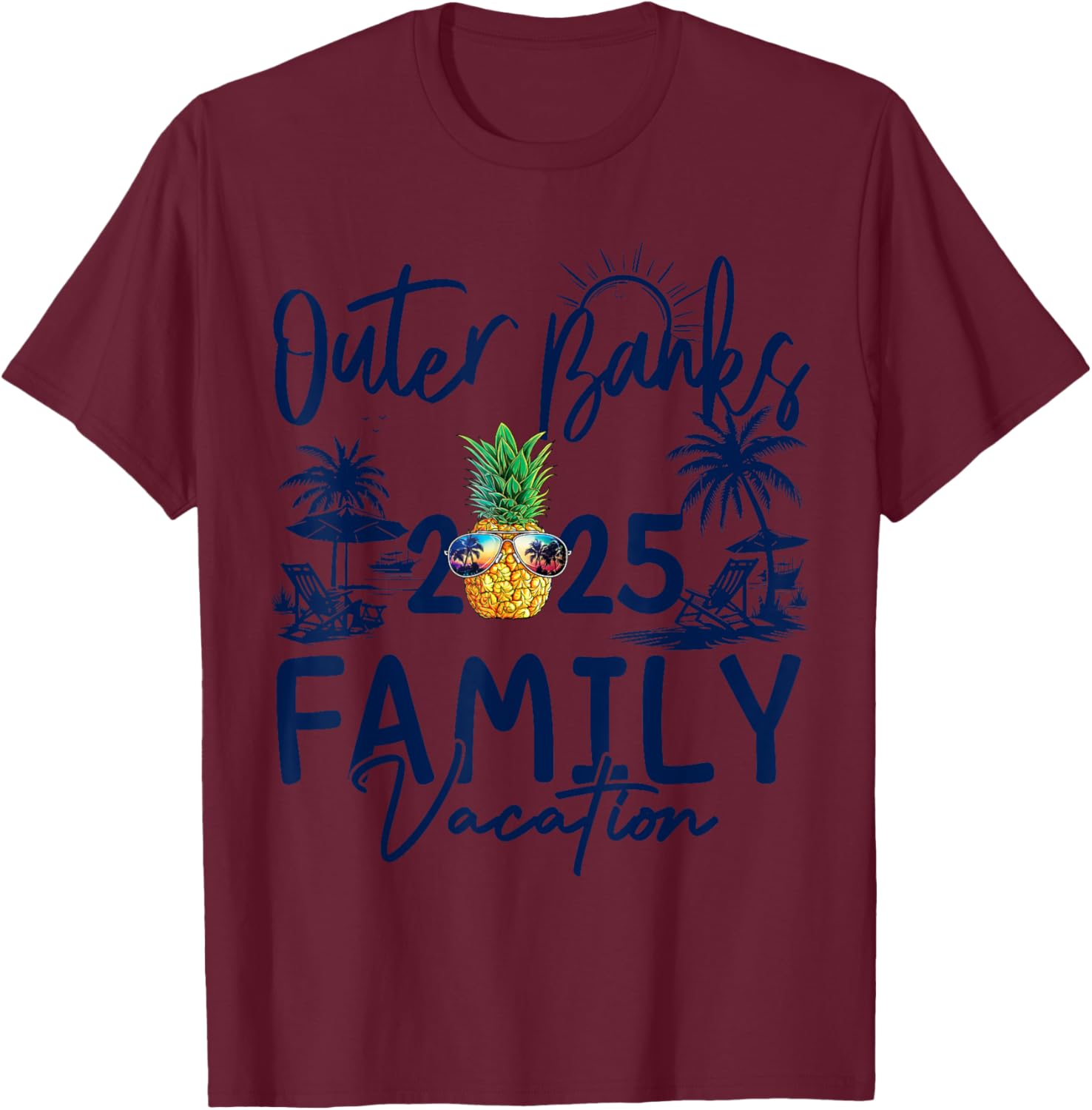 Family Matching Outer Banks 2025 Pineapple Vacation T-Shirt for Fun - 9
