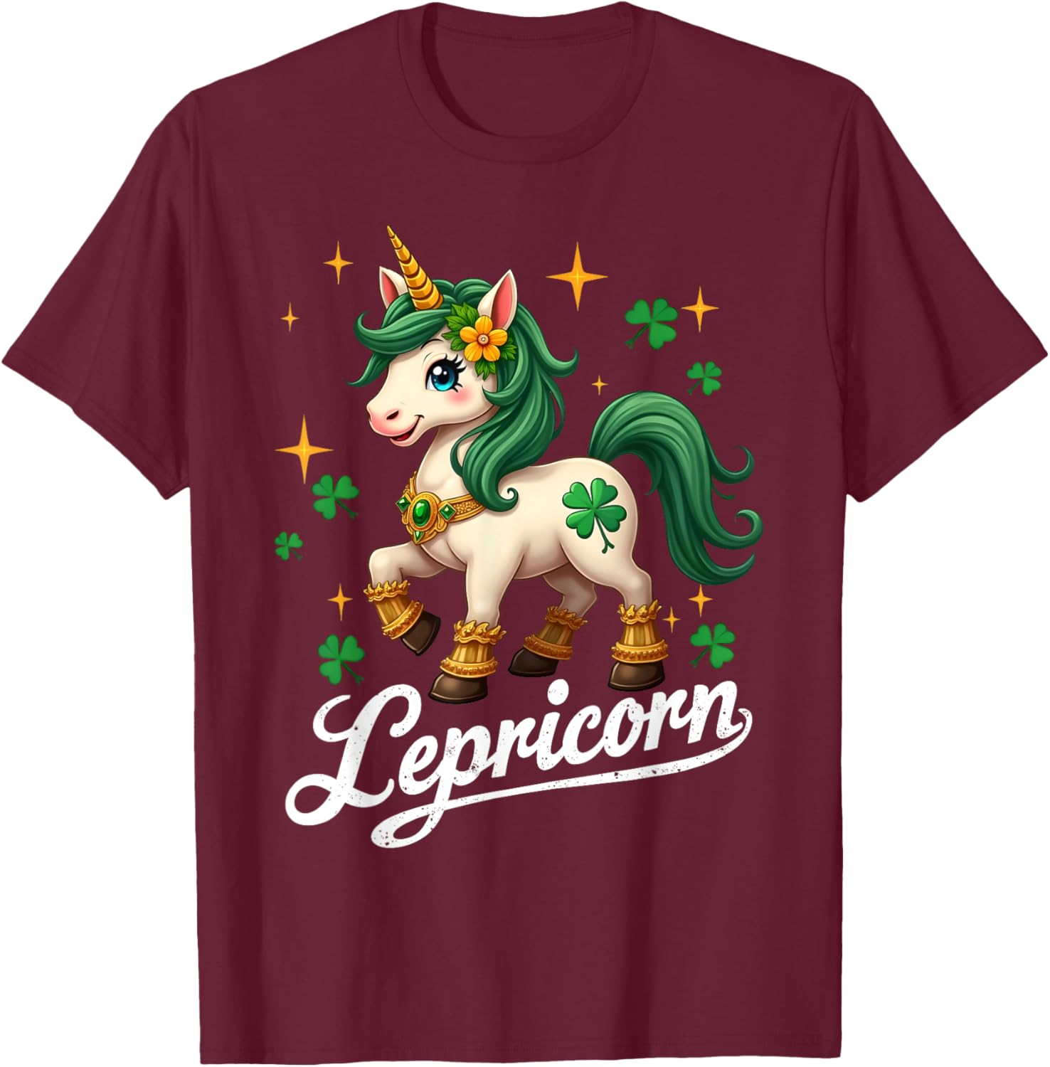 Cute St Patricks Day Unicorn T-Shirt for Girls - St Patty's Style - 27