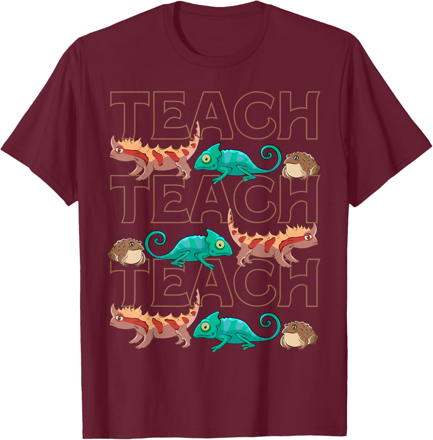 Cute Reptiles Teacher T-Shirt for Animal Lovers and Students - 9