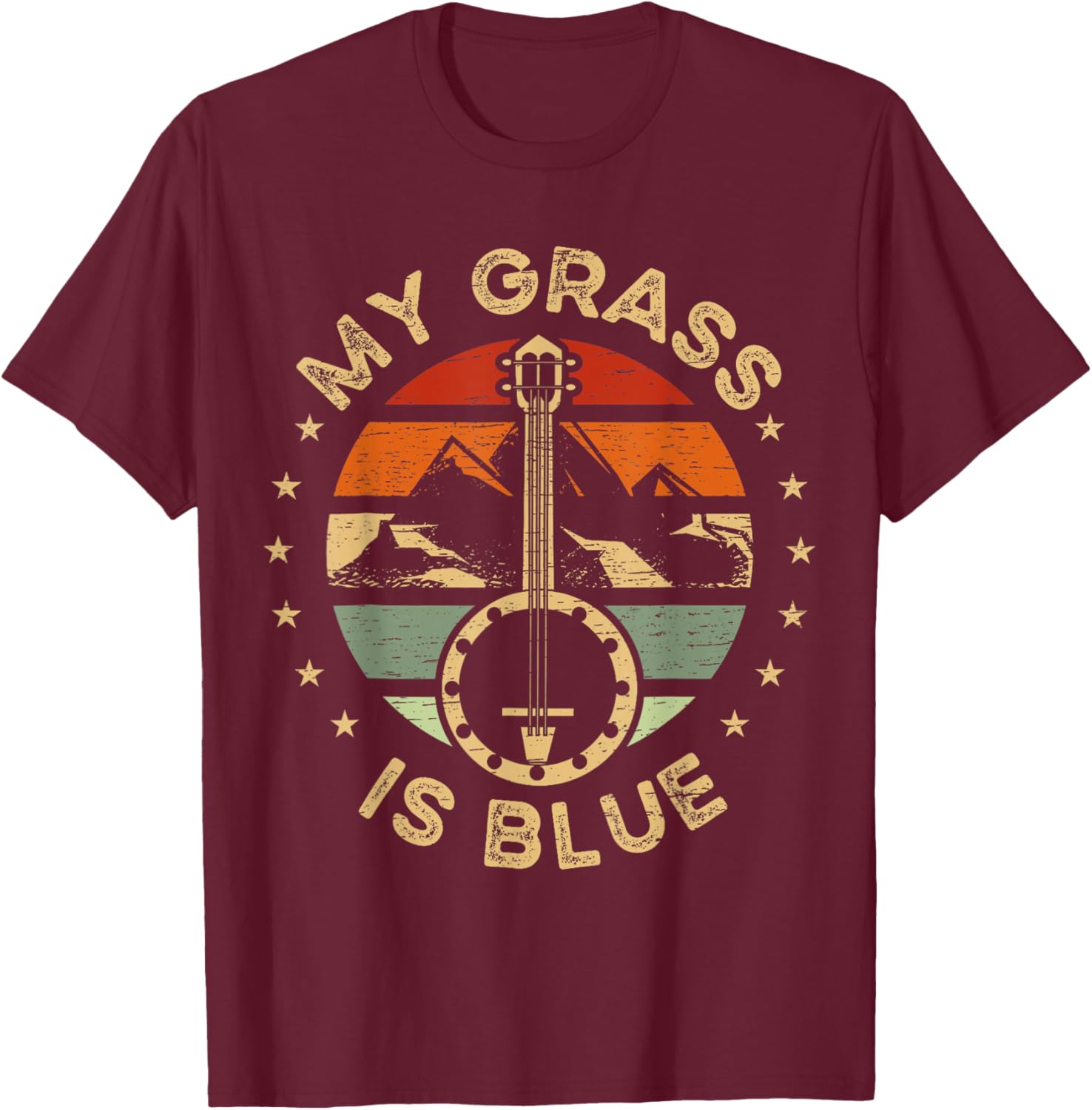 Blue Grass Banjo T-Shirt Perfect for Music Festival Lovers and Players - 9