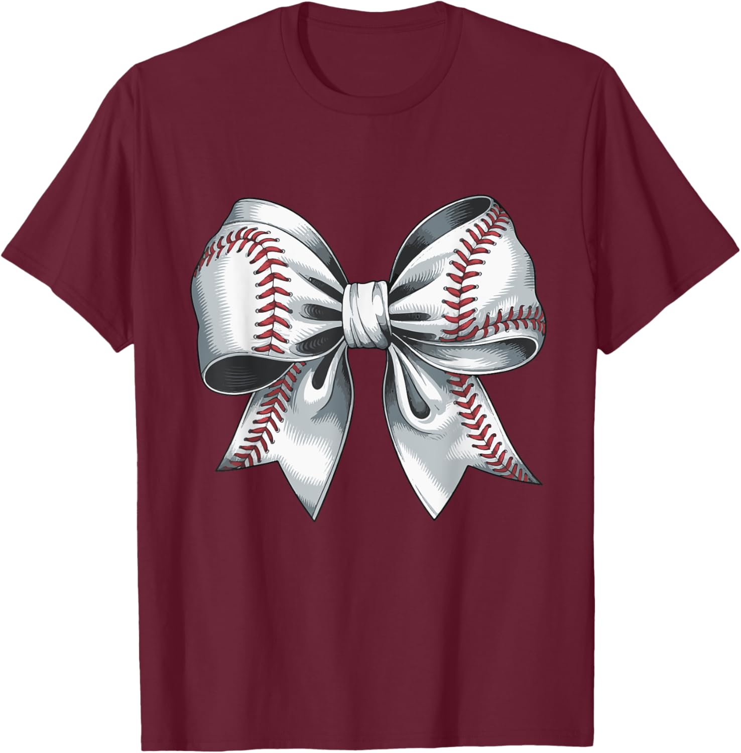 Cute Baseball Bow T-Shirt for Moms - Perfect Gift for Baseball Moms - 10