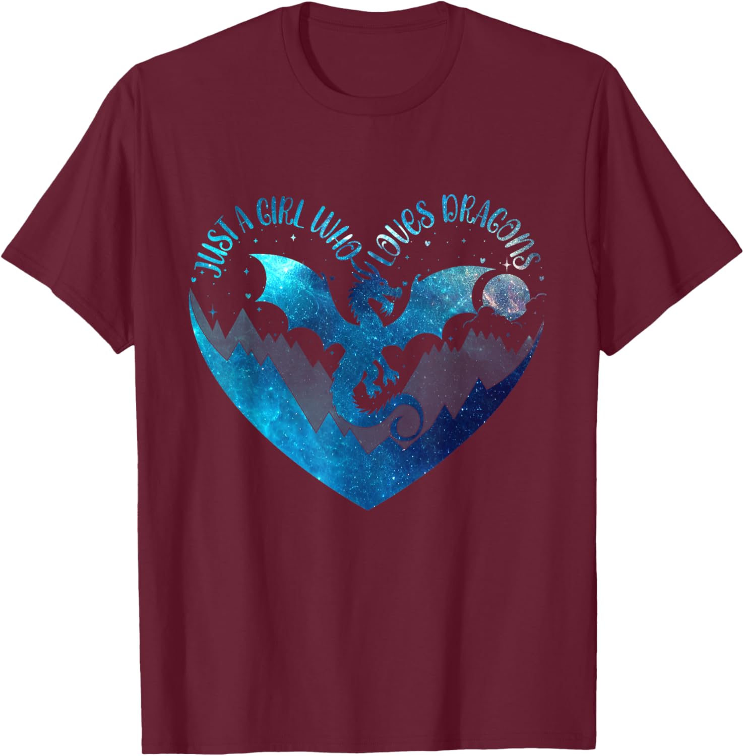 Cute Dragon Lover T-Shirt for Girls with Heart Design, Perfect Gift - 26
