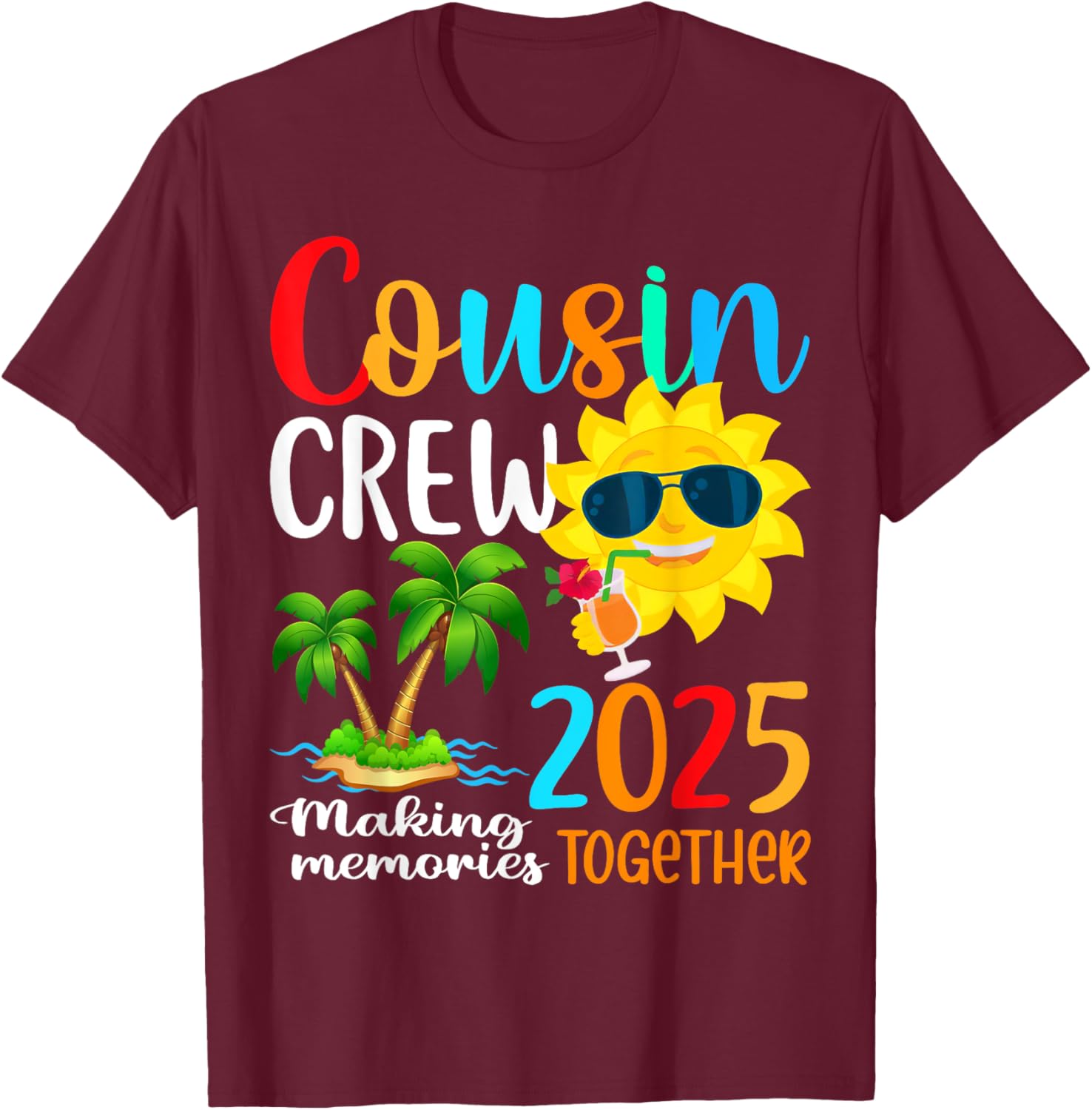 Cousin Crew 2025 Summer Beach Family Matching T-Shirt for Fun Vacations - 5