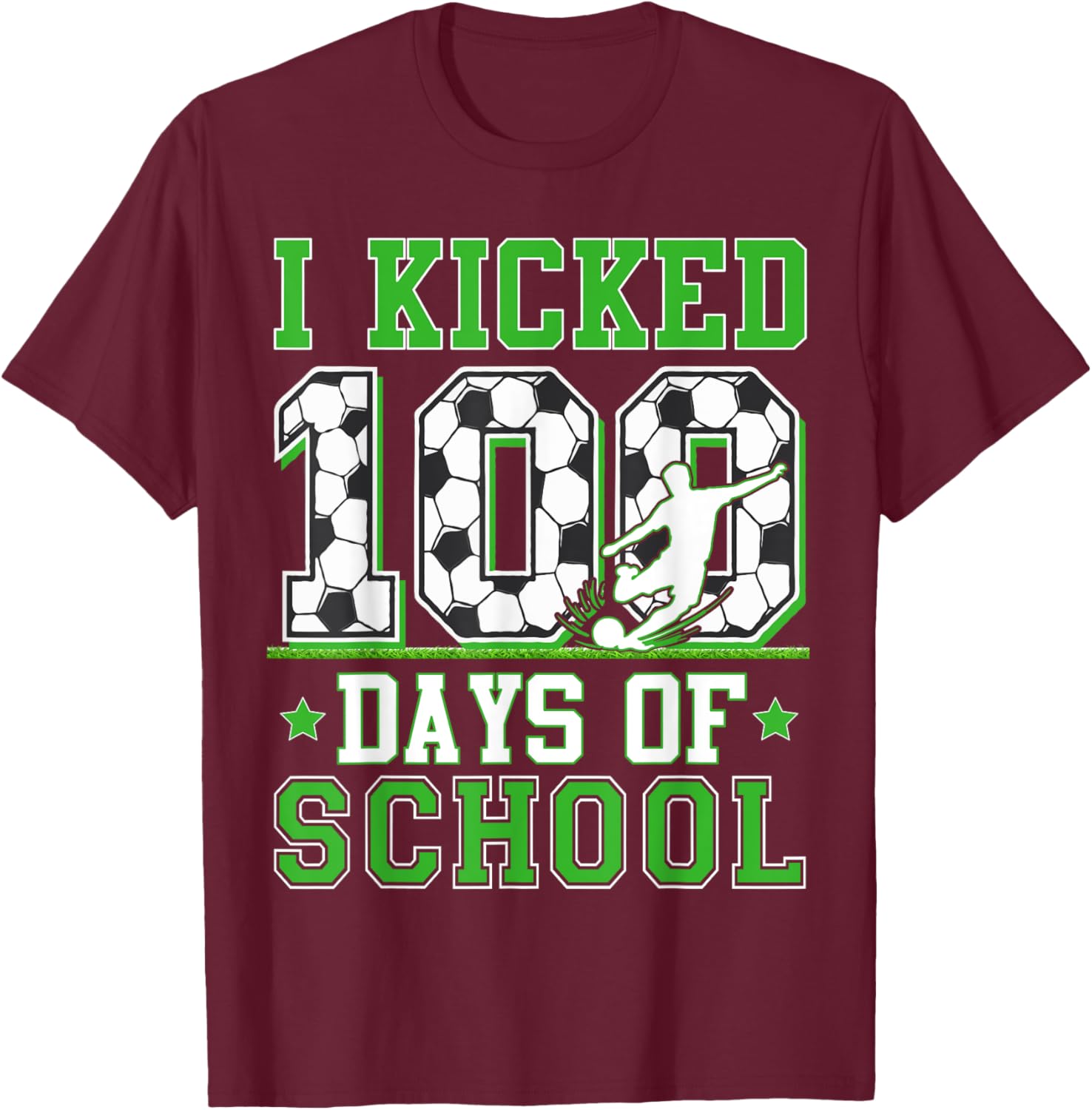 100 Days of School Soccer T-Shirt for Kids - Fun Boys' Apparel - 2