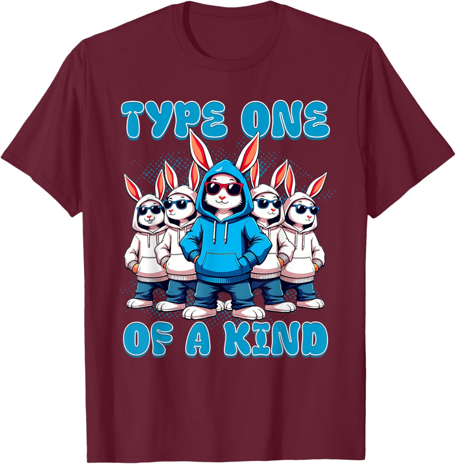 One Of A Kind Type 1 Diabetes Awareness Rabbit T-Shirt for Supporters - 1