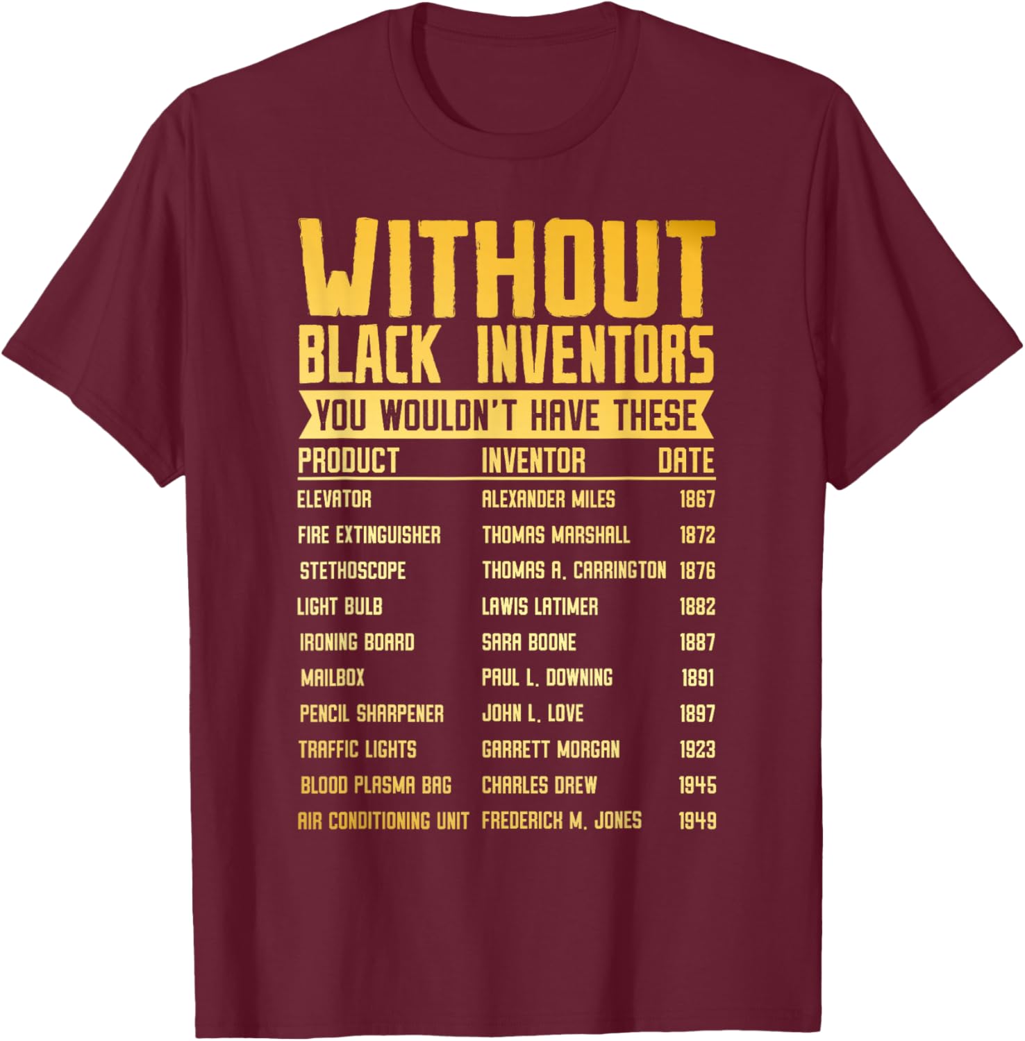 Celebrate Black History with Our Forgotten Black Inventors T-Shirt - 6