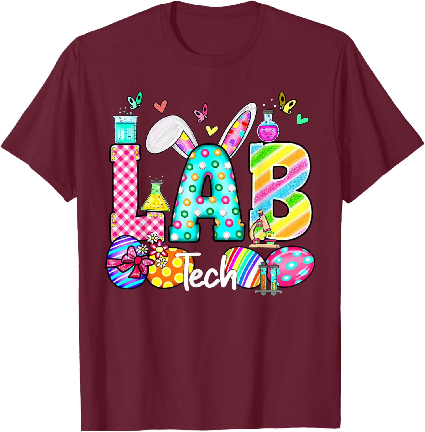 Easter Lab Tech Bunny T-Shirt for Scientists and Teachers - Fun Gift Idea - 14