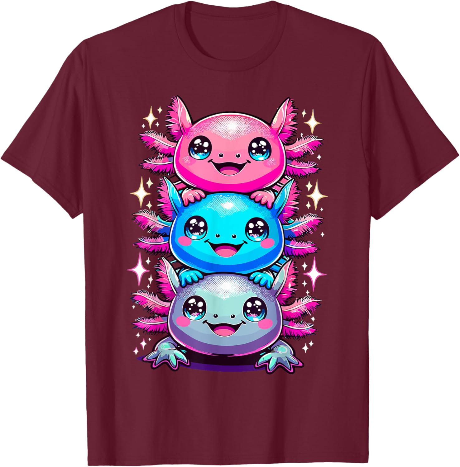 Colorful Axolotl Art T-Shirt for Nature Lovers and Animal Enthusiasts - 10