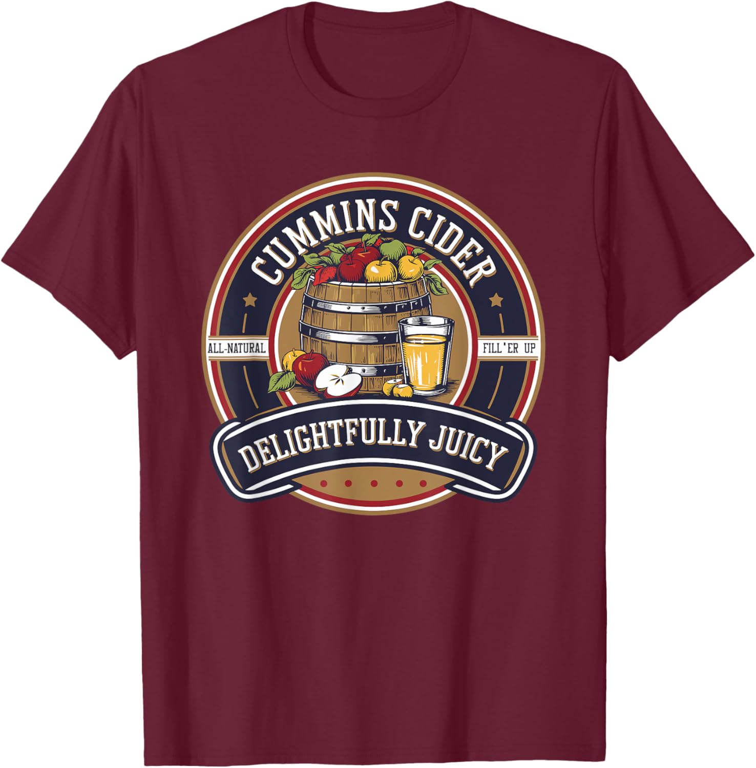 Haul Cummins Apple Cider Juicy Label Logo T-Shirt for Casual Style - 10