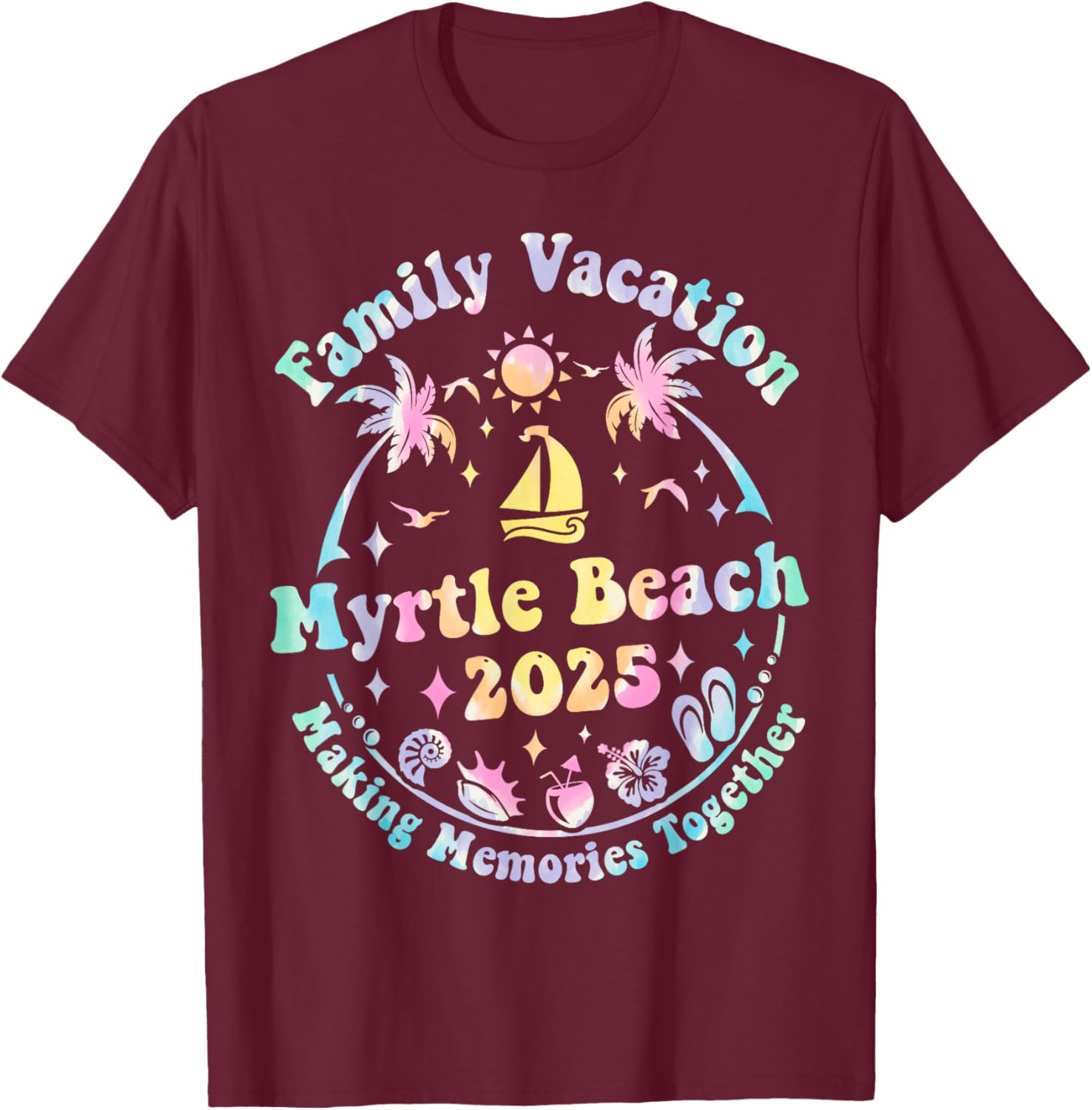Family Vacation Myrtle Beach 2025 Matching Summer T-Shirt for Fun Times - 9