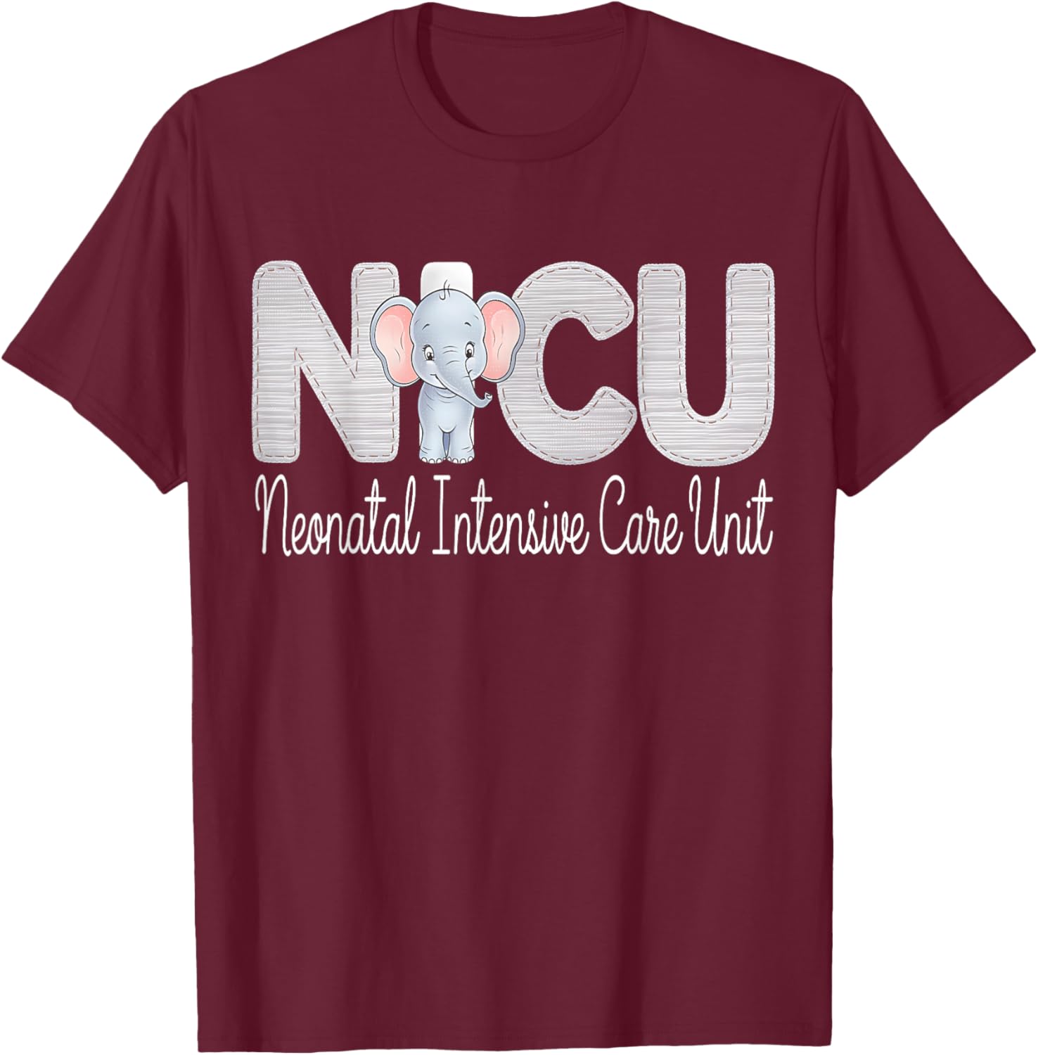 Cute Neonatal ICU Nurse Elephant T-Shirt for NICU RNs and Staff - 22