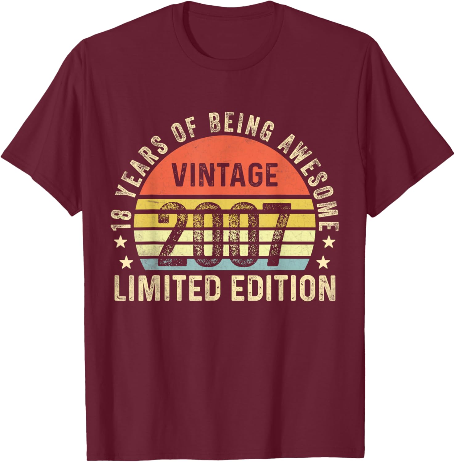 Vintage 2007 Limited Edition 18th Birthday T-Shirt Cool Gift Idea - 2