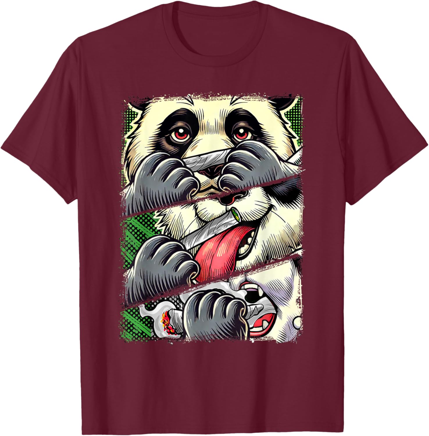 Cute Stoner Babe 420 Panda Smoking Weed T-Shirt for Cannabis Lovers - 10