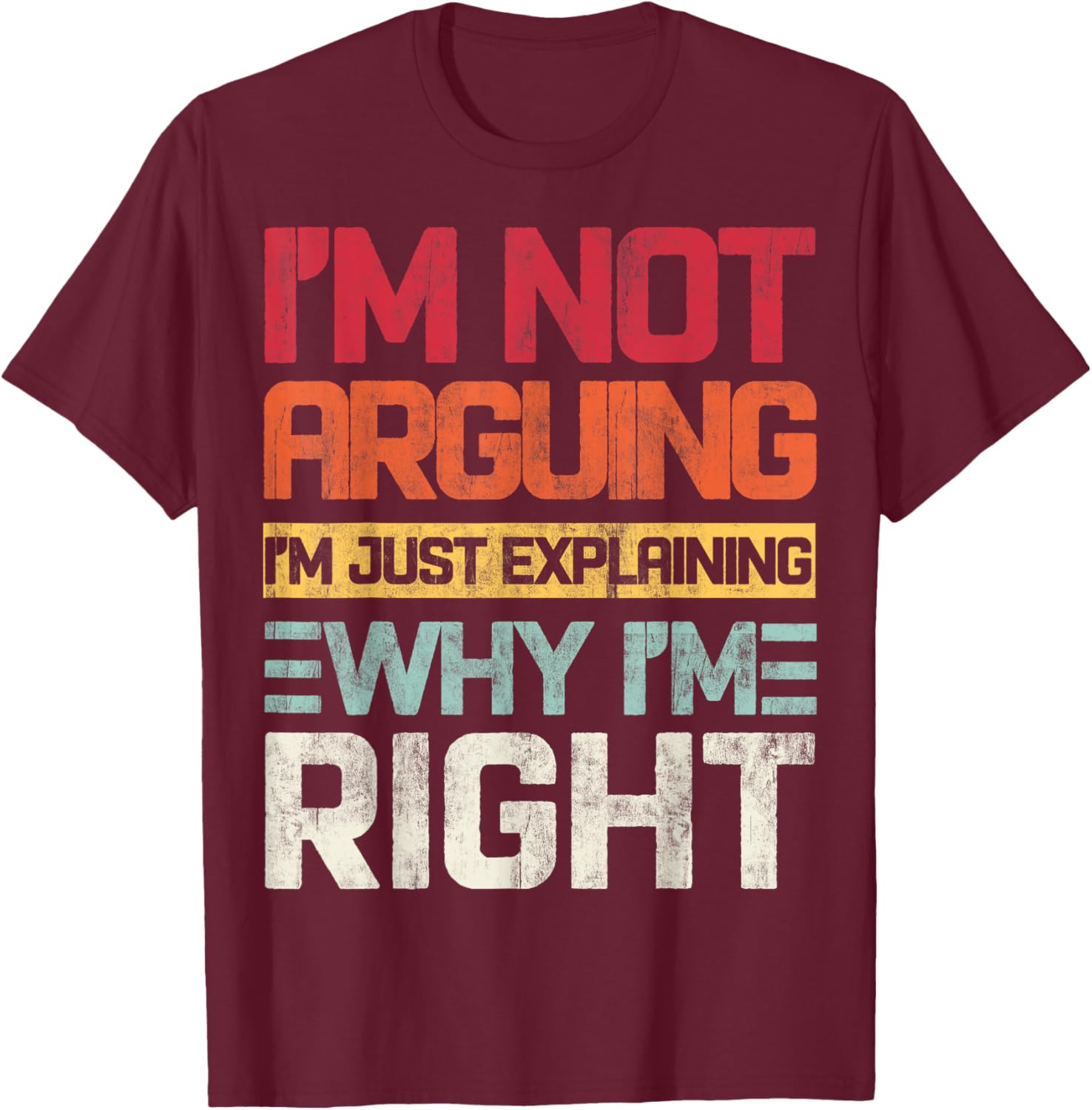 I'm Not Arguing I'm Just Explaining Retro T-Shirt for Fun Conversations - 28