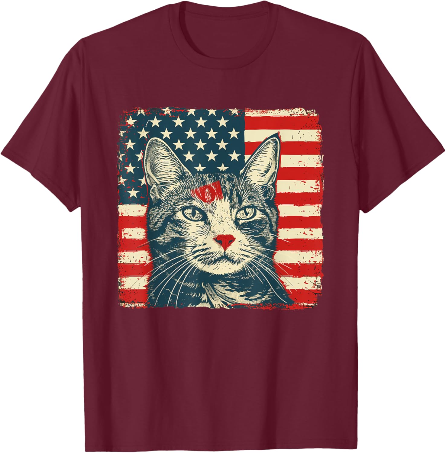 Patriotic Cat Shirt for Fourth of July Celebrations - Unisex T-Shirt - 4