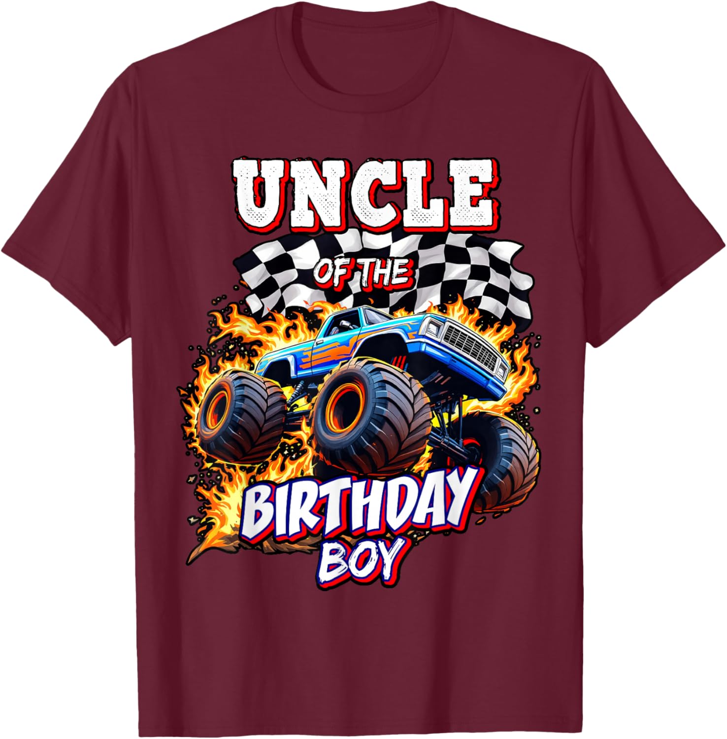 Uncle of the Birthday Boy Monster Truck Party T-Shirt for Fun Celebrations - 2