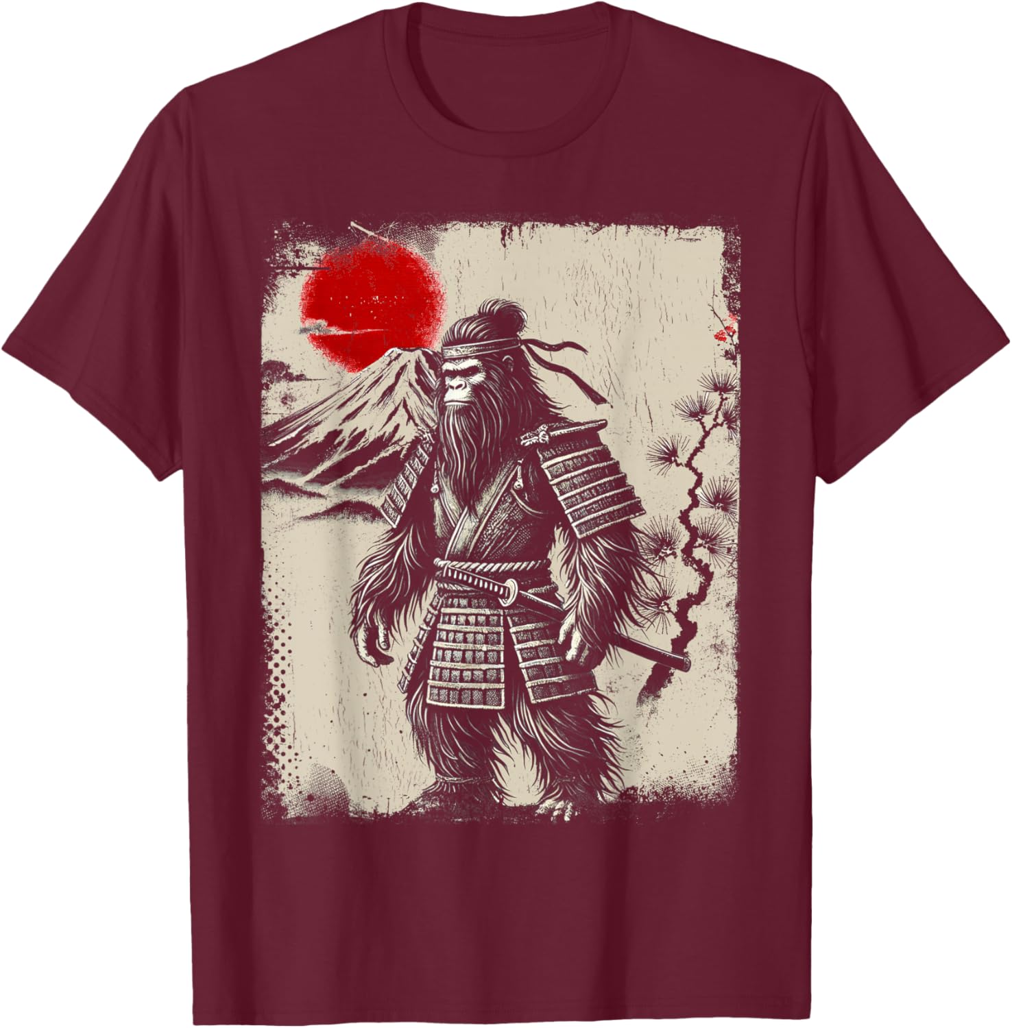 Vintage Bigfoot Ninja Samurai Ukiyo-e T-Shirt for Unique Style - 6
