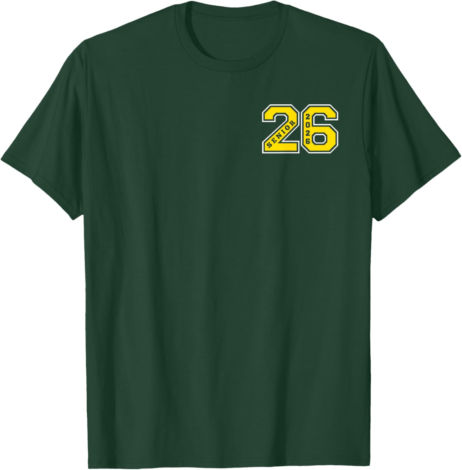 Gold Senior Class 26 T-Shirt Elite Wear for 2026 Graduation Celebration - 16