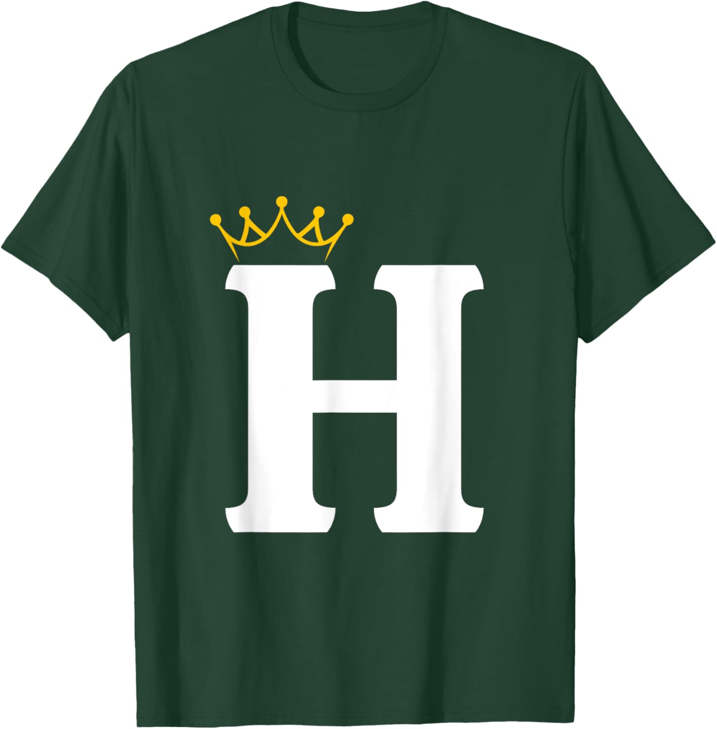 Crowned Letter H Monogram T-Shirt for Stylish Wear and Personal Touch - 6