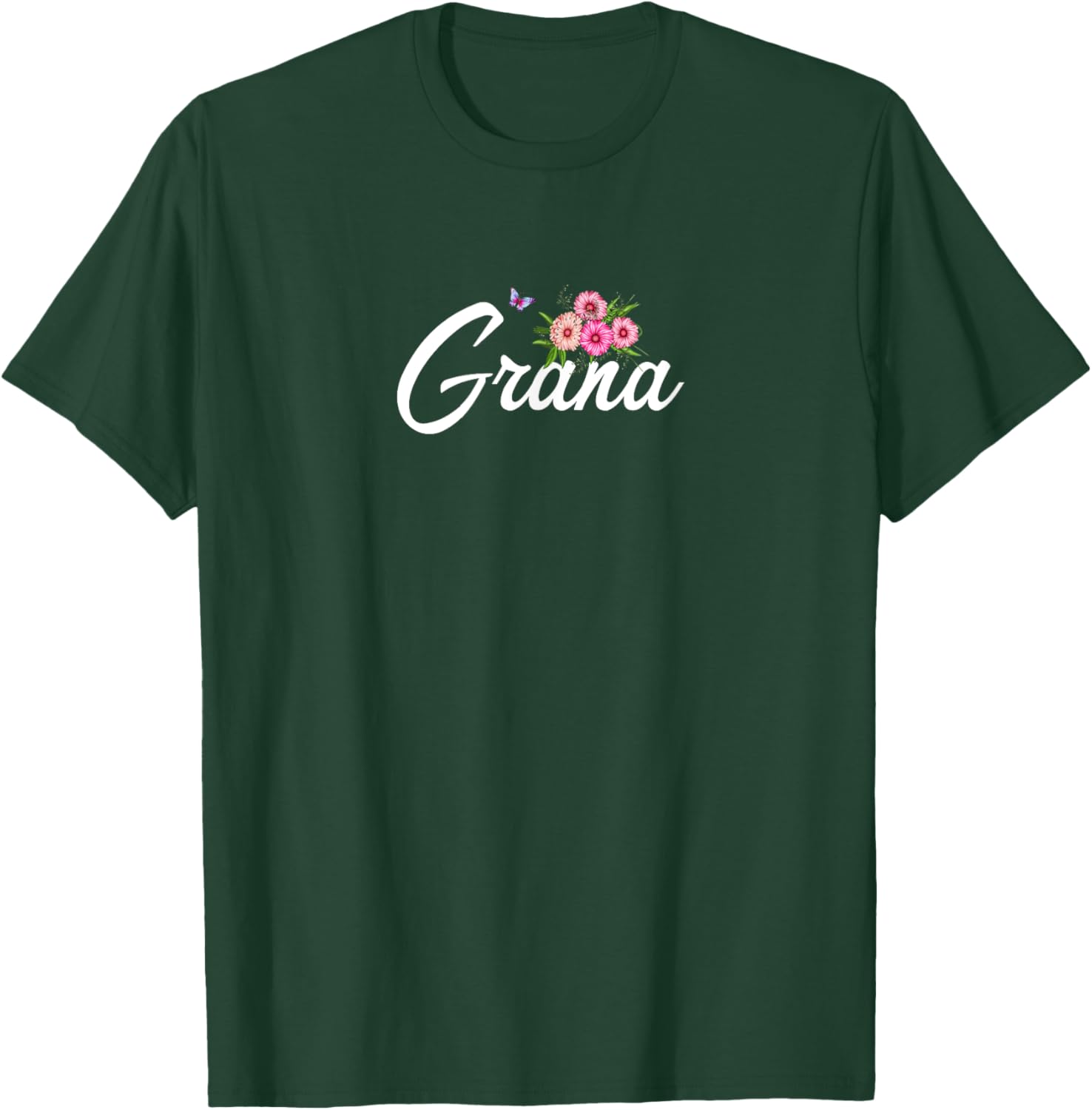 Grana T-Shirt with Flowers and Butterfly for Grandma and Mom Gift - 15