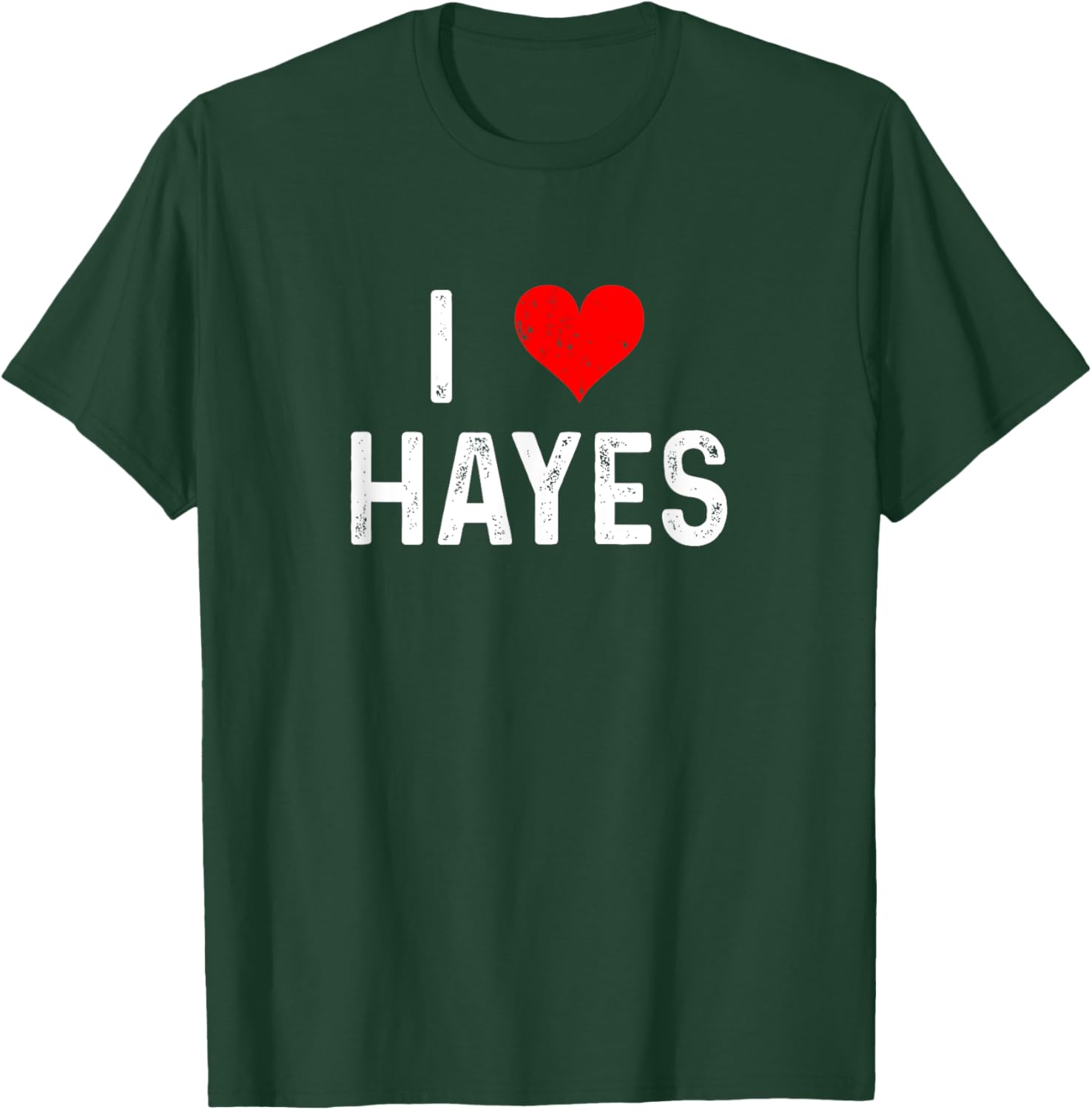 I Love Hayes Heart Distressed T-Shirt - Stylish Casual Wear for Everyone - 13