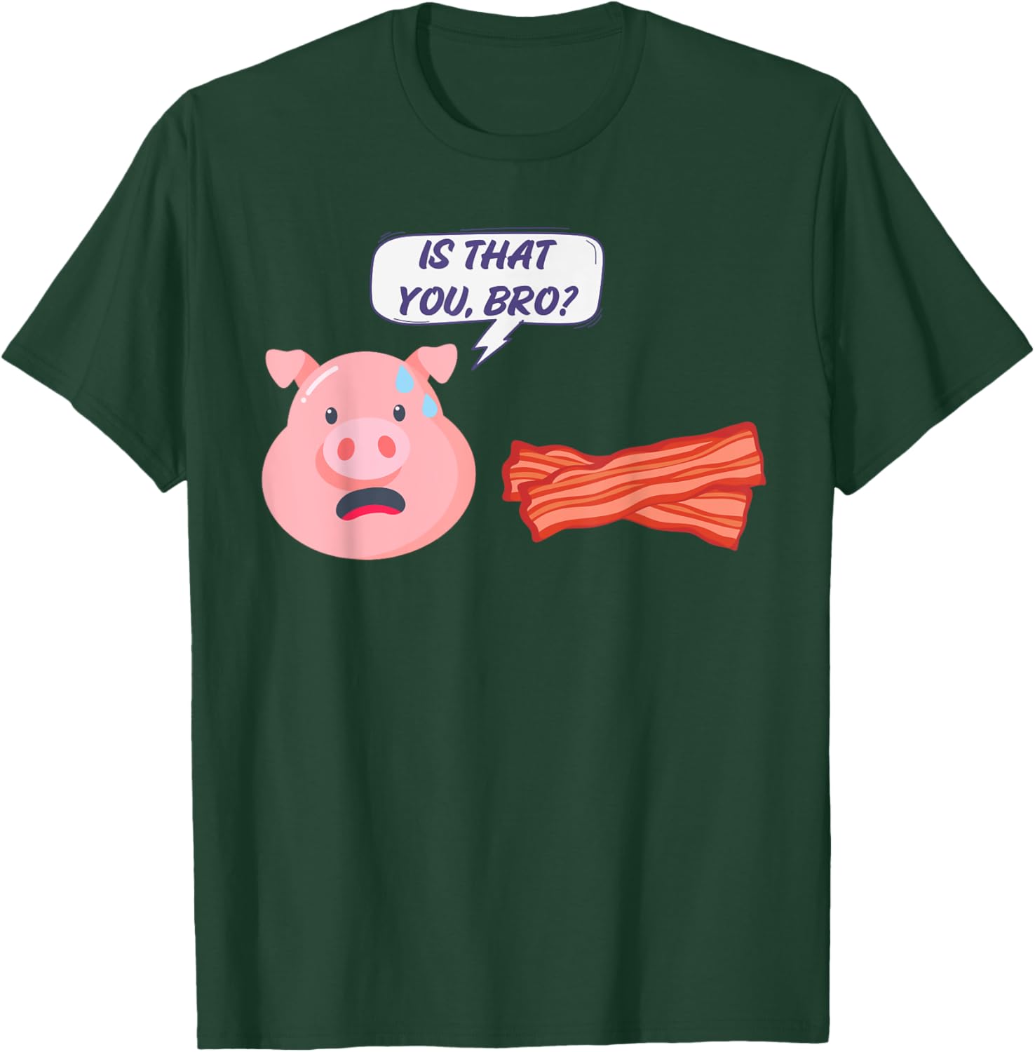 Funny Bacon Lover T-Shirt with Humorous Pig Design for Foodies - 12