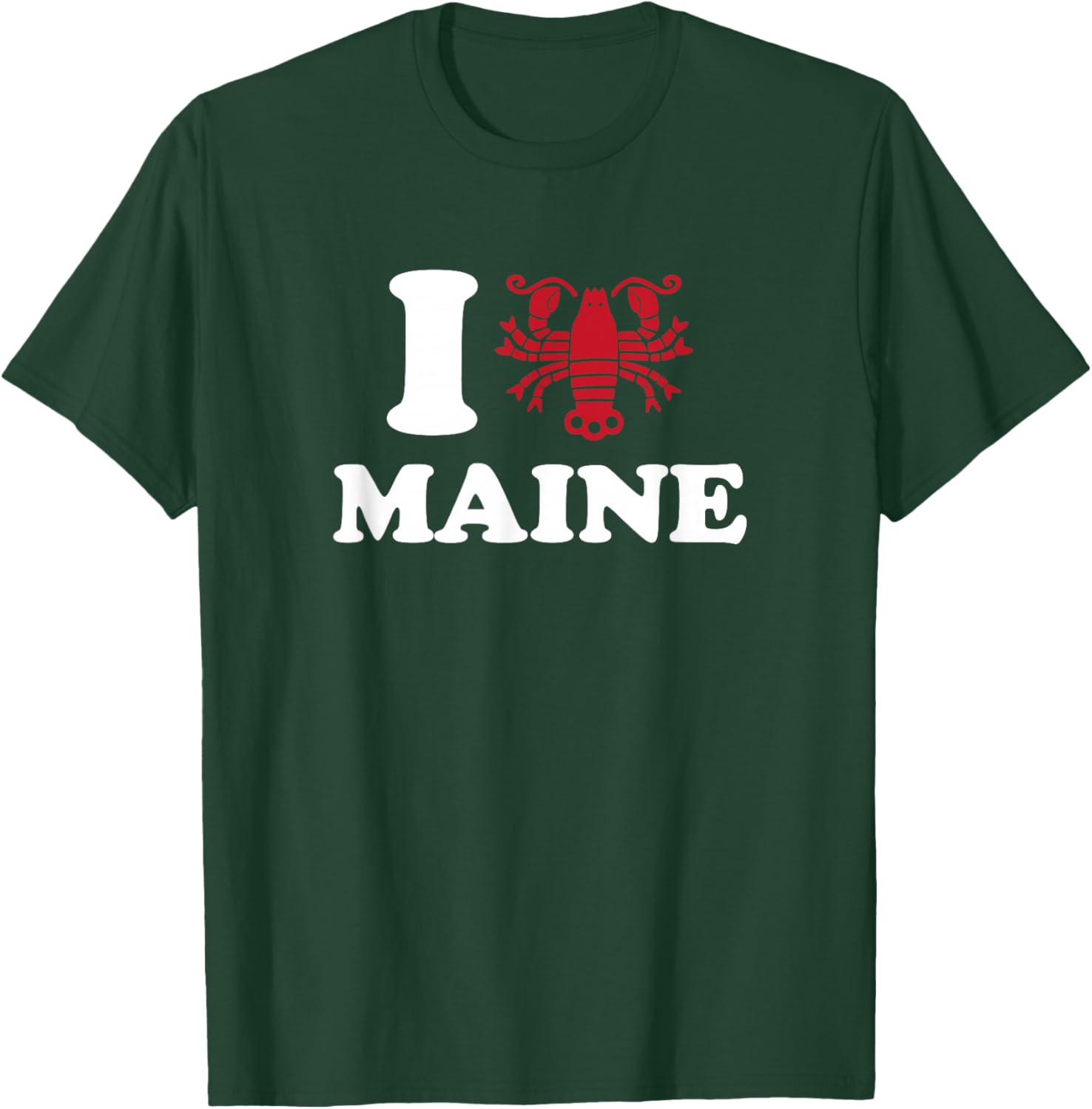 I Love Maine Lobster Heart T-Shirt for Lobster Lovers and Maine Fans - 8